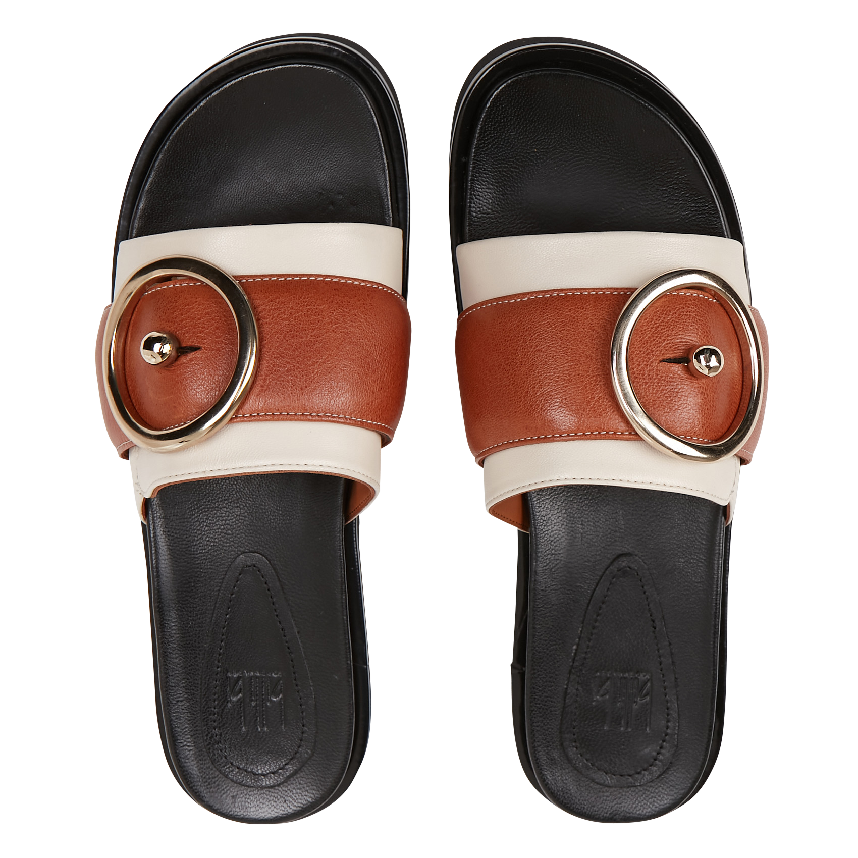 Mules plates en cuir BILLI BI Marron