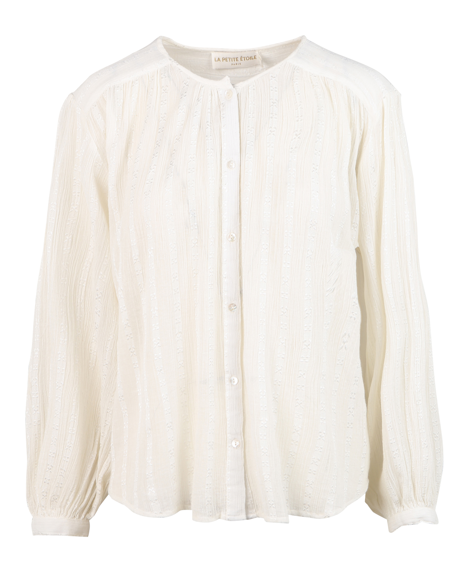 Chemise droite à col tunisien LA PETITE ETOILE Beige