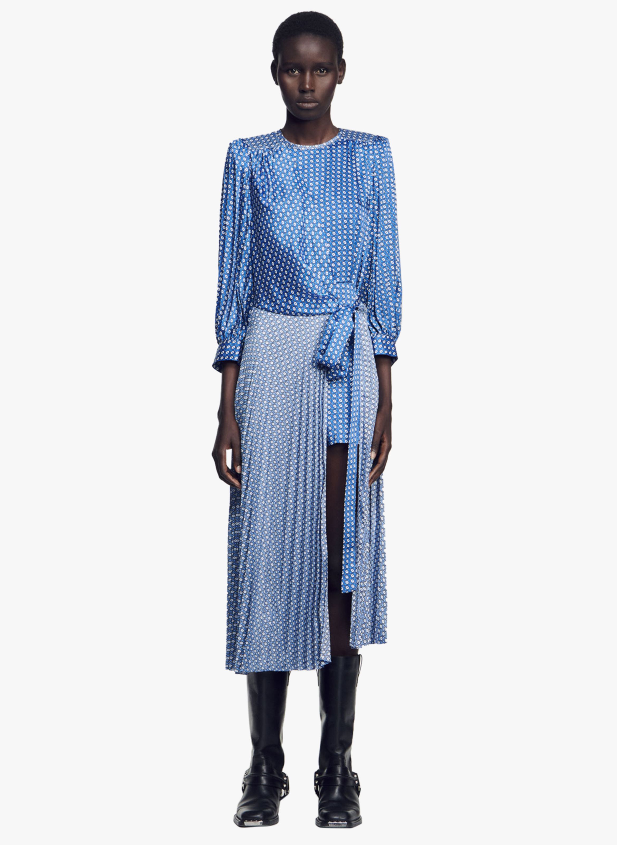 Sandro discount robe bleu