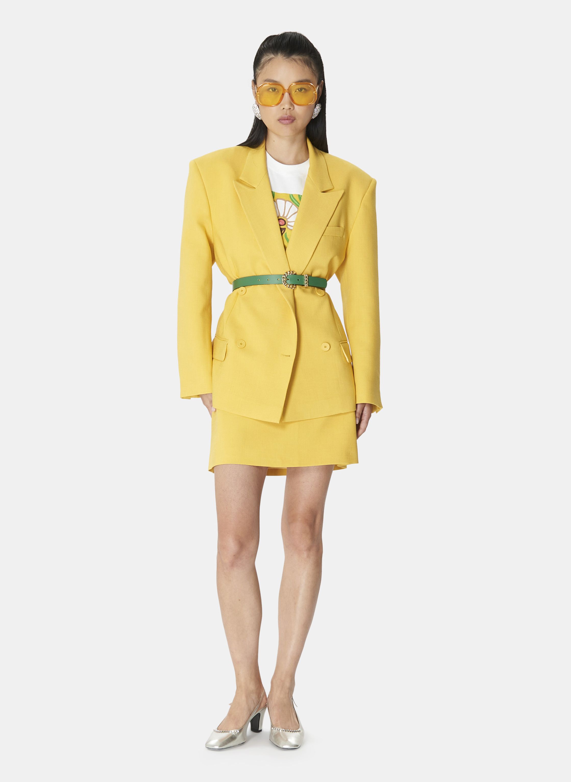 Yellow on sale fitted jacket