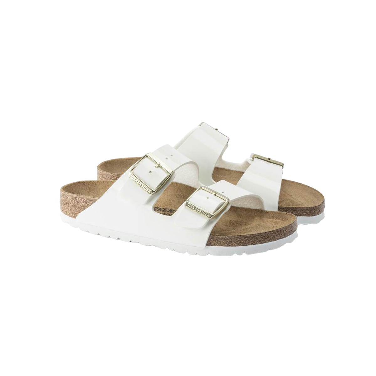 Faux leather sandals BIRKENSTOCK White