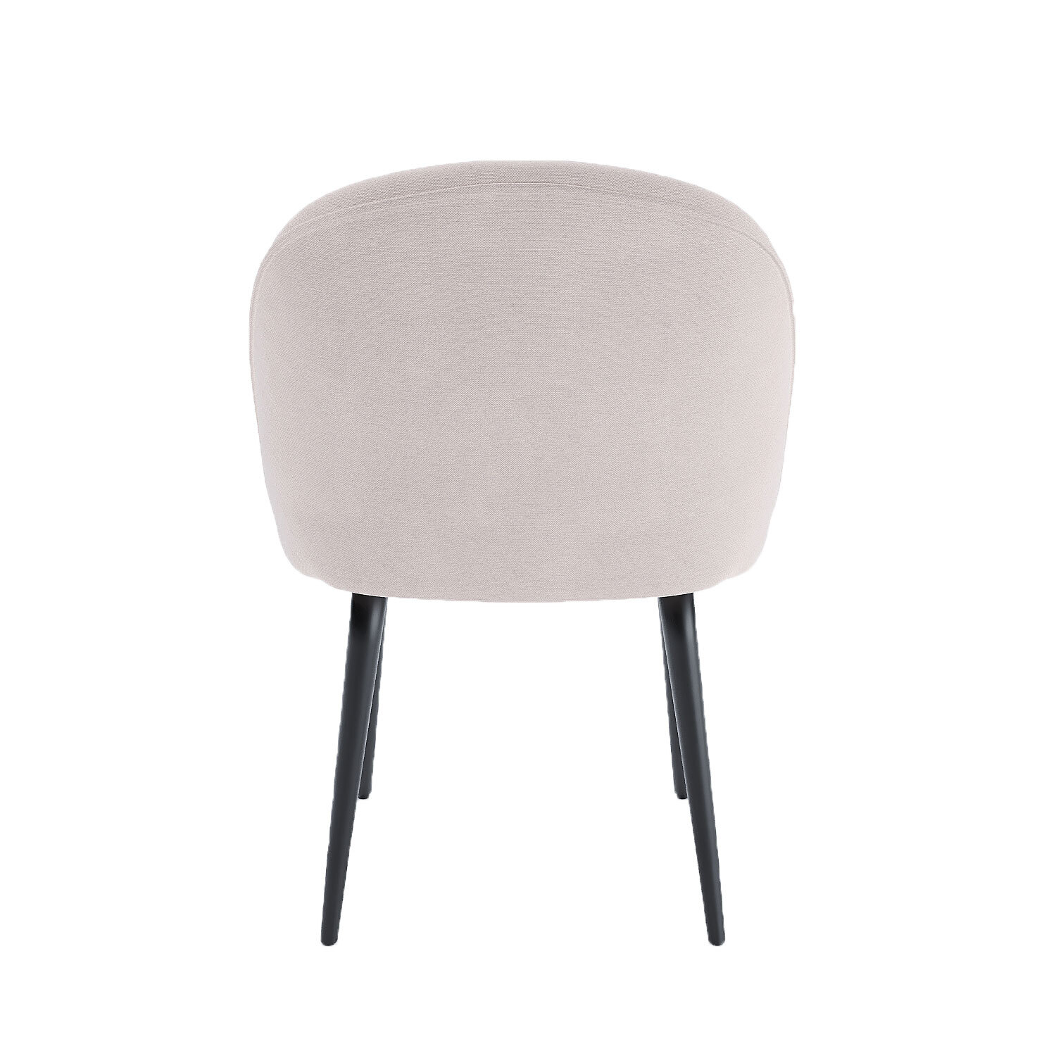 Set of 2 black fabric & metal chairs POTIRON PARIS Beige