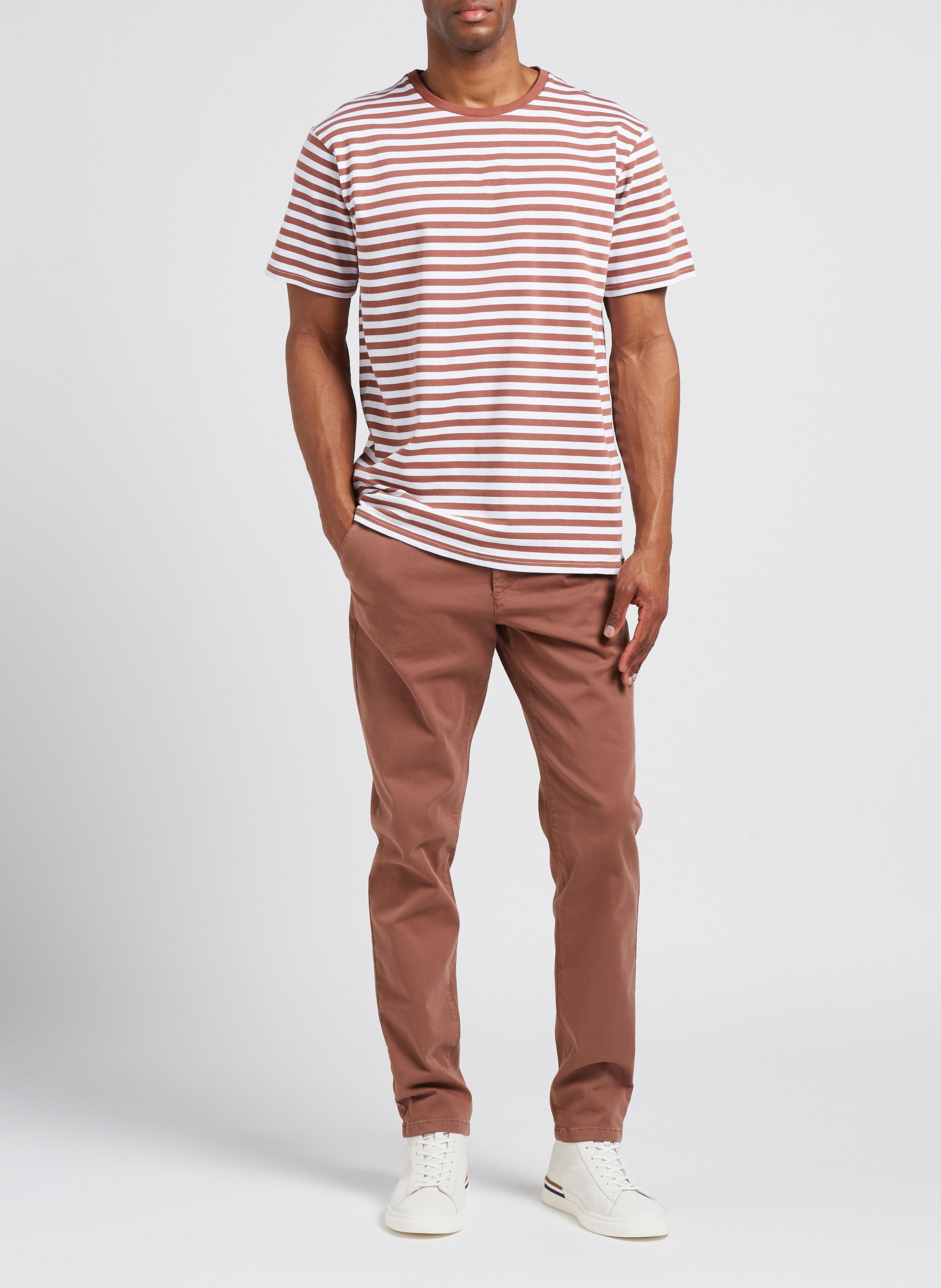 Straight-leg organic cotton-blend pants MINIMUM Multicolored