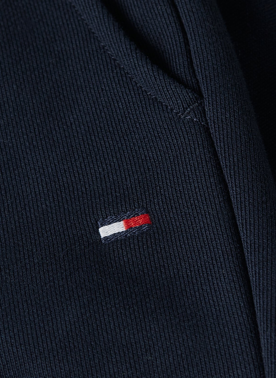 Embroidered cotton jogging shorts Blue