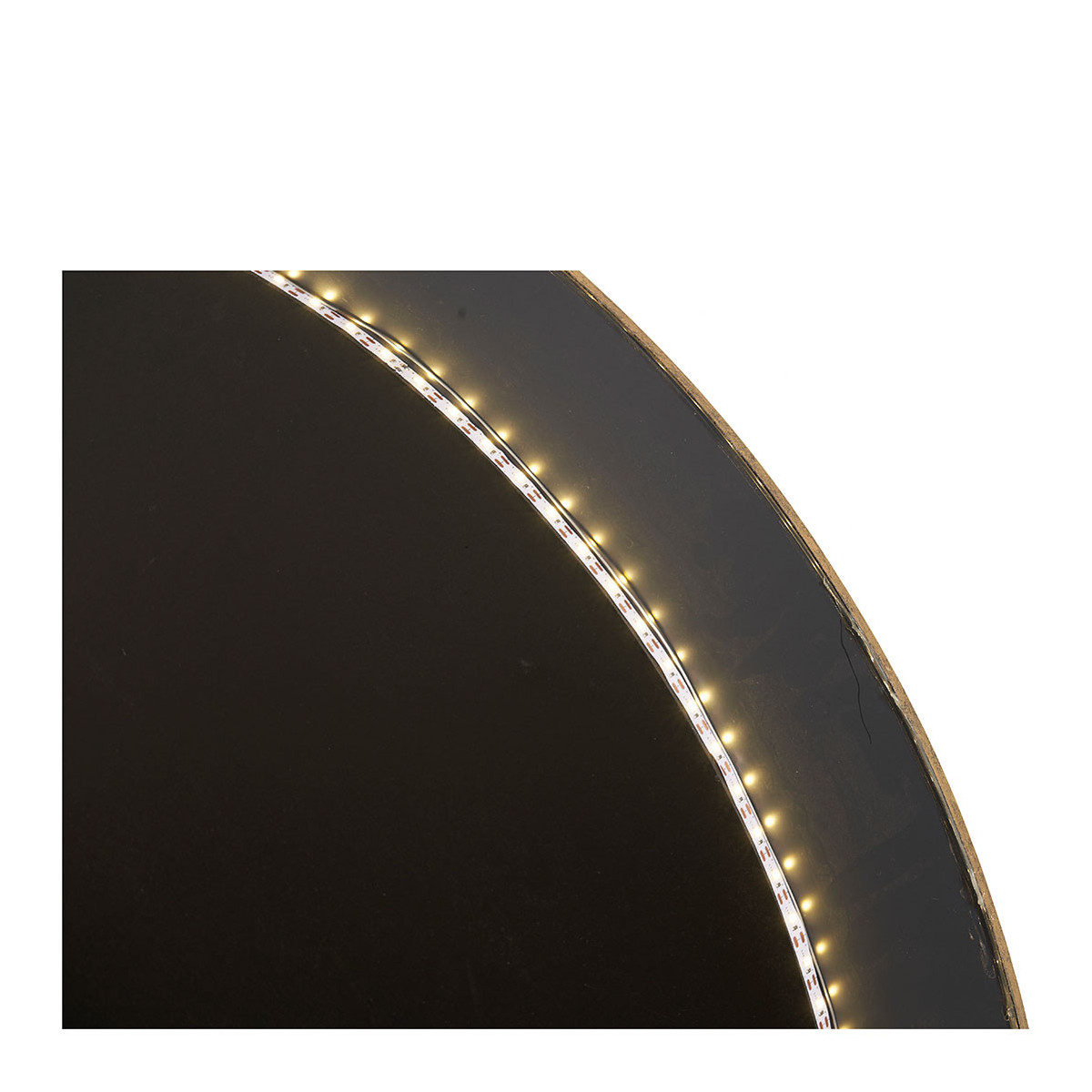 Oval mirror with LED BLANC D'IVOIRE Beige