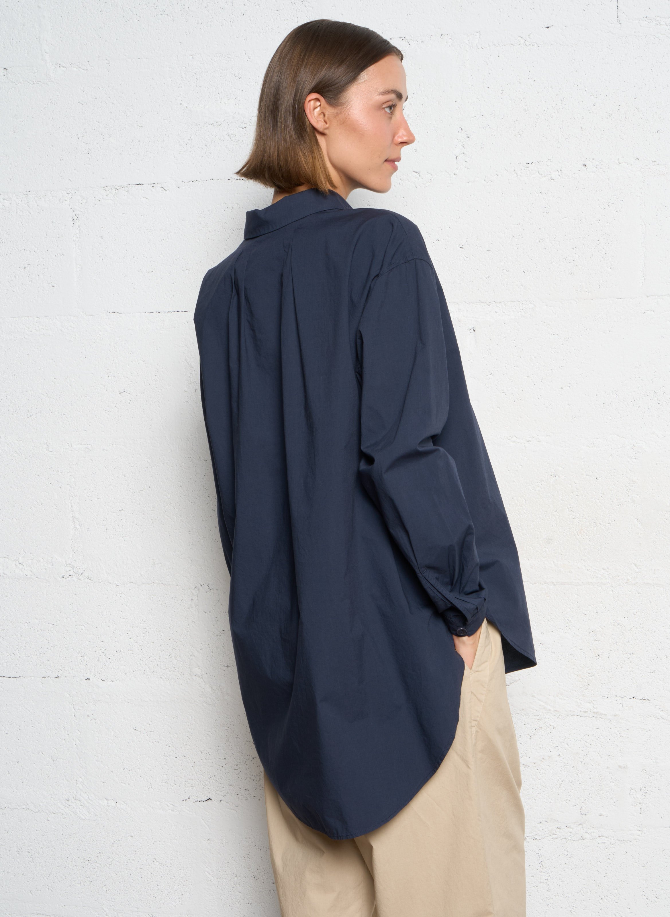 Capri plain oversized shirt RUE DE TOKYO Blue