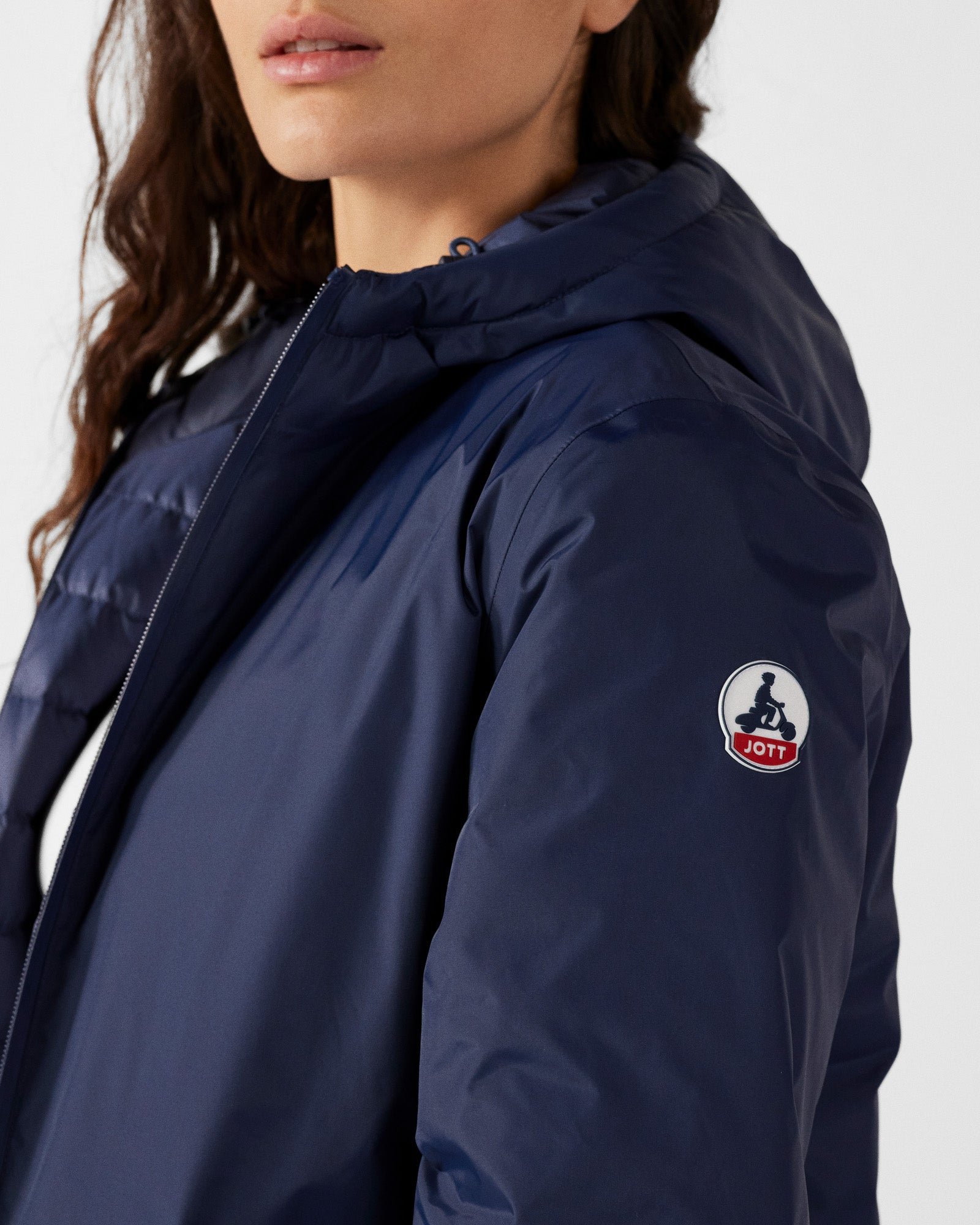 Reversible long puffer coat roma 2.0 JOTT Blue