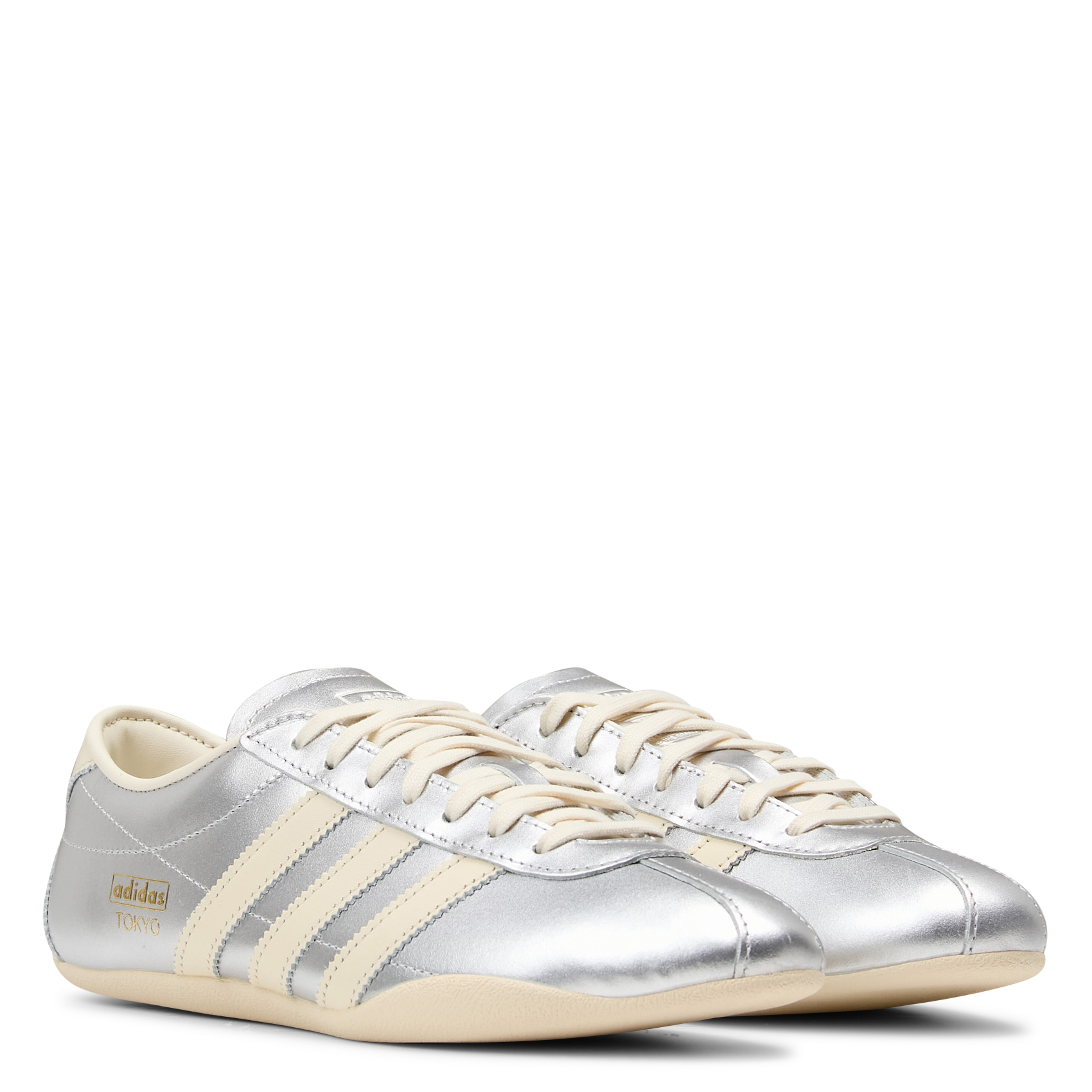 Baskets basses en cuit ADIDAS Argent