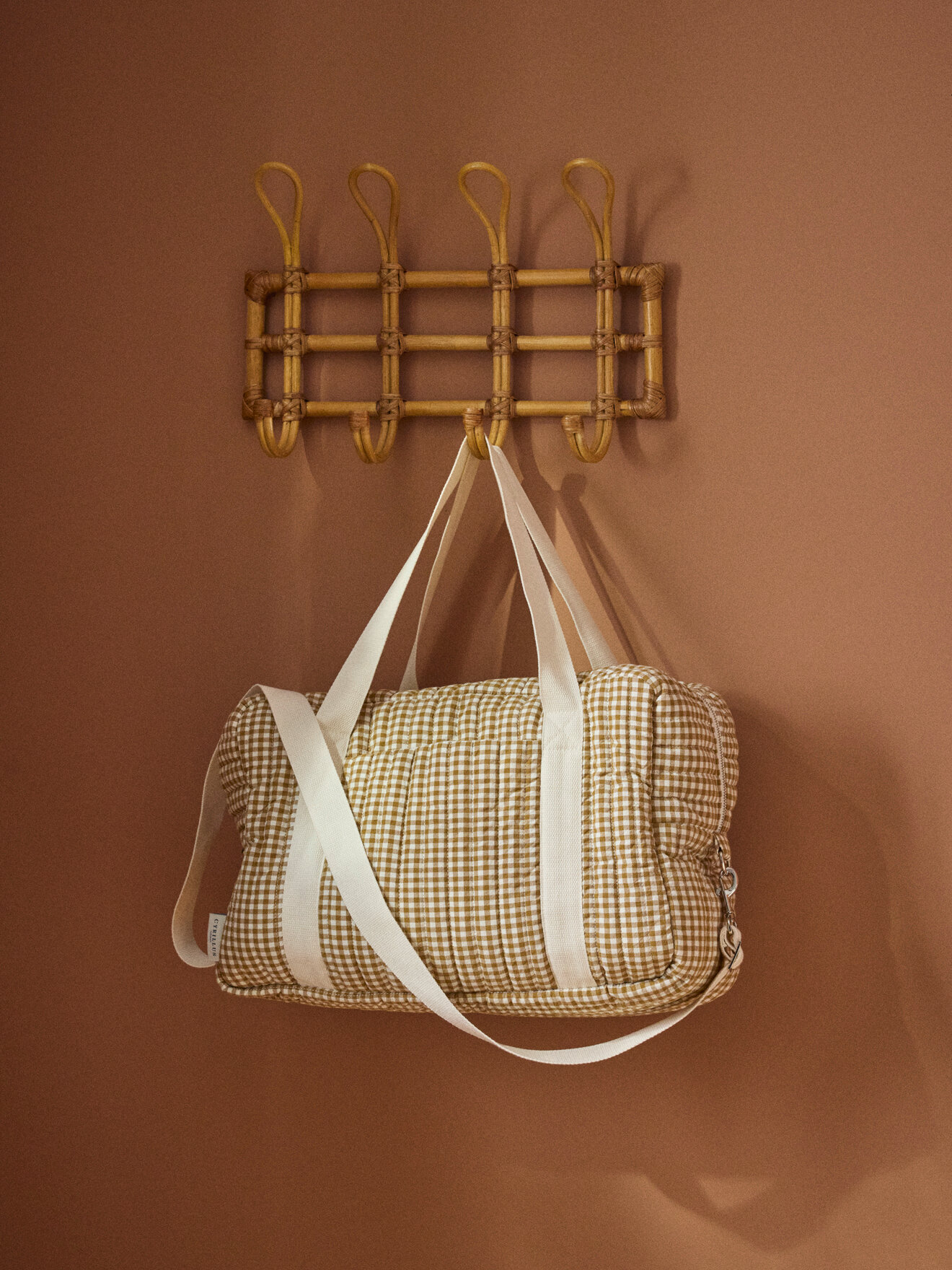 Cotton muslin diaper bag CYRILLUS Brown