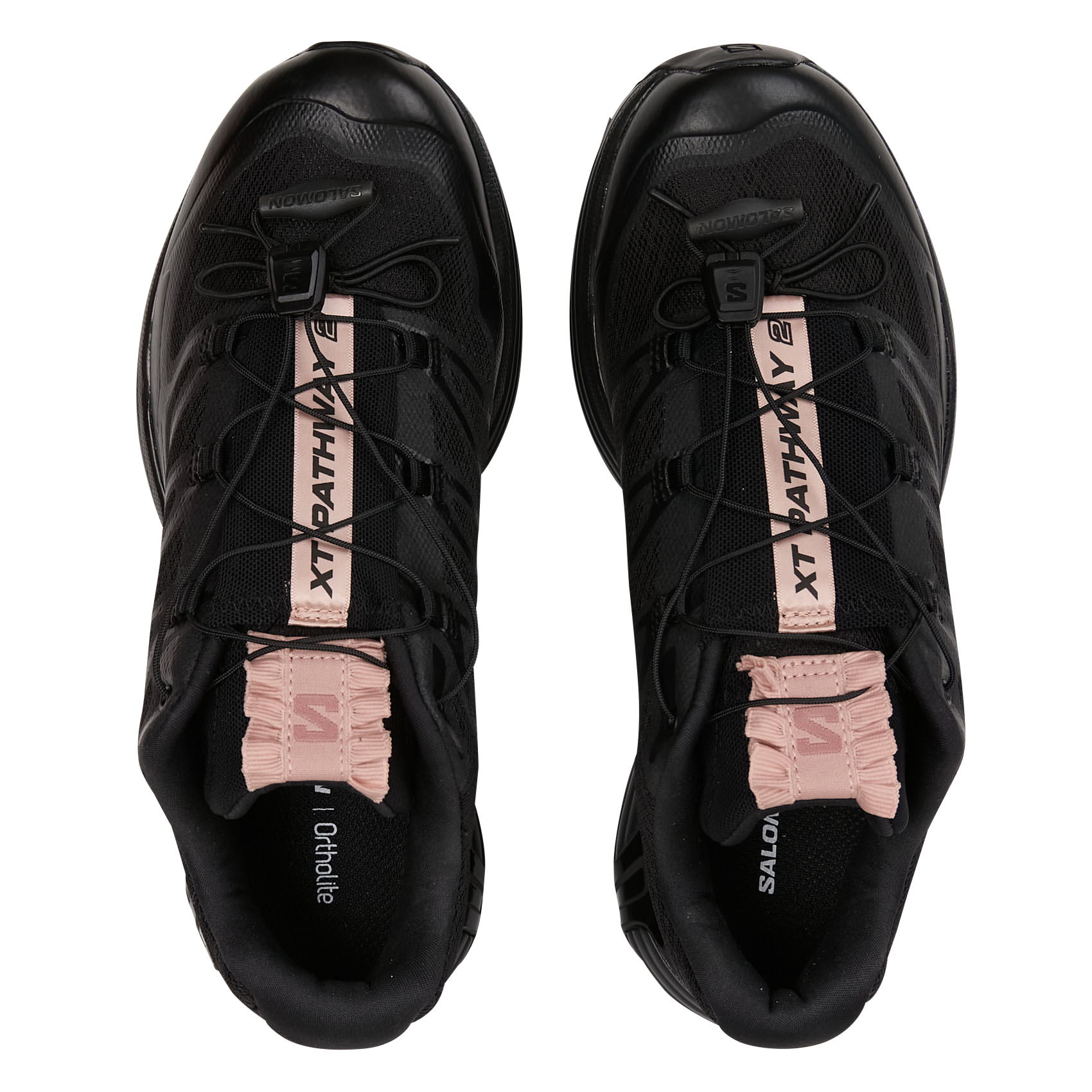 Baskets basses noeud et détails satinés SALOMON Noir