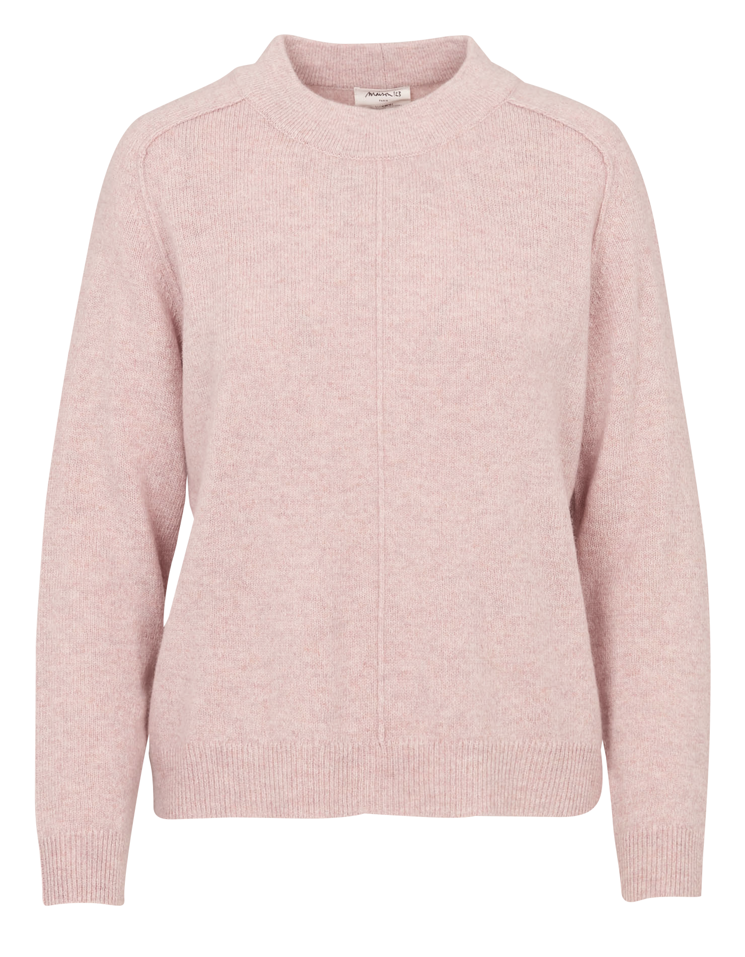 Pull col rond en laine MAISON 123 Rose
