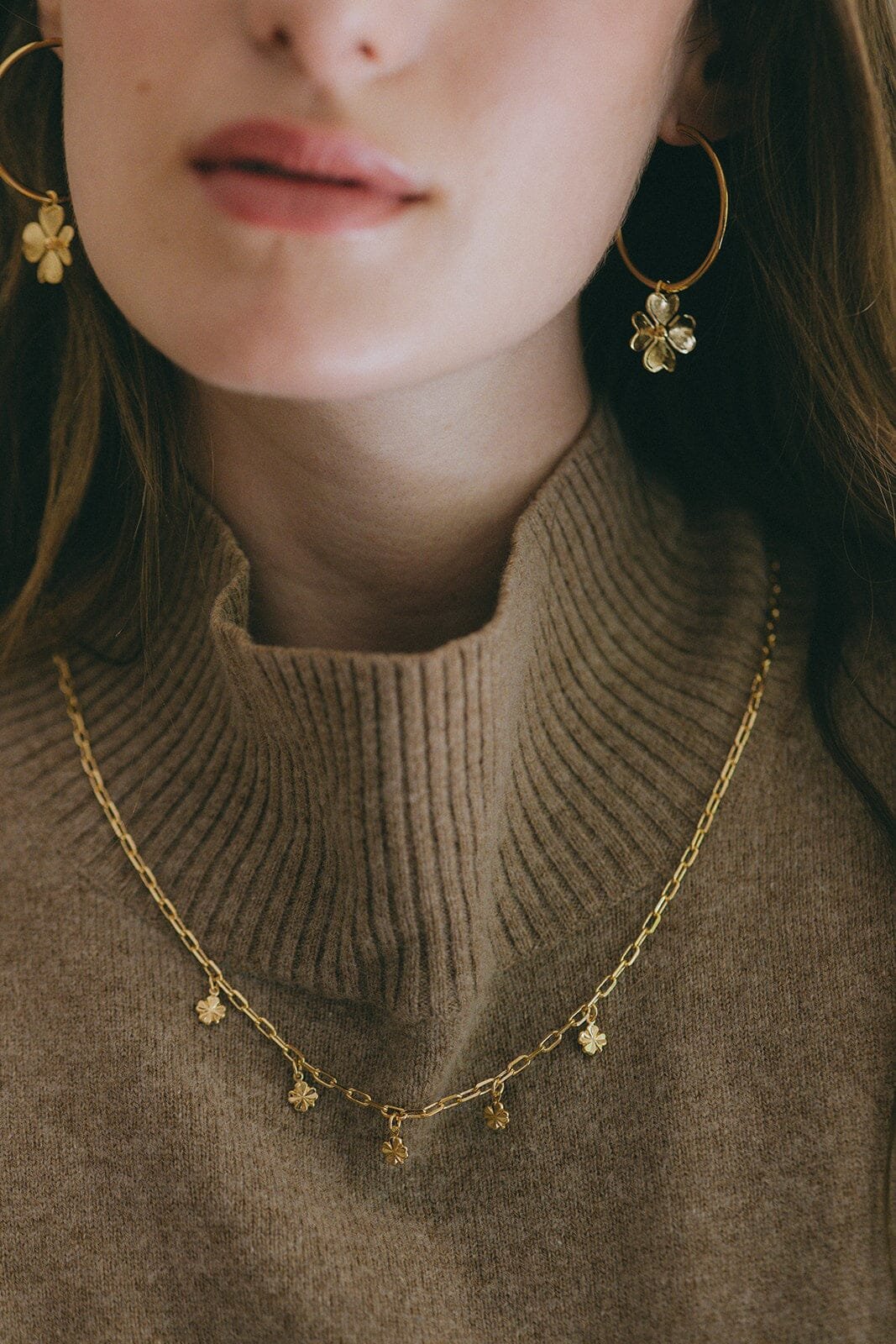 Gold-plated clover necklace MONSIEUR SIMONE Golden