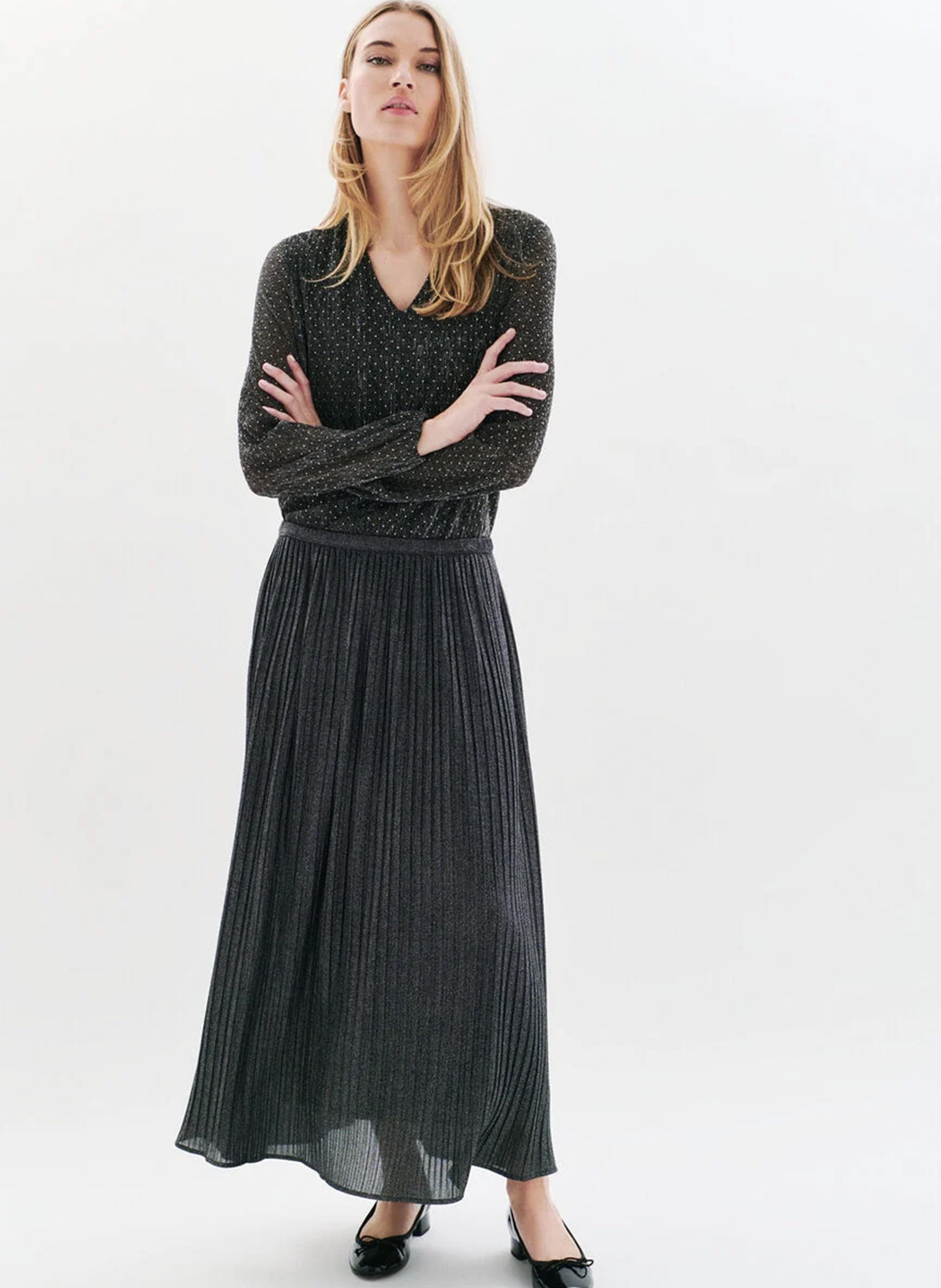 Pull col v  CAROLL Gris