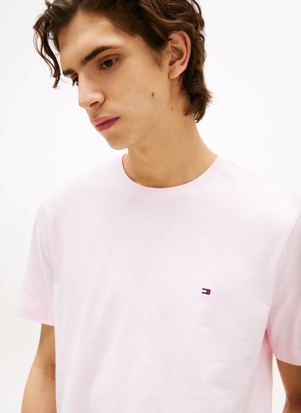Round-neck cotton T-shirt Pink