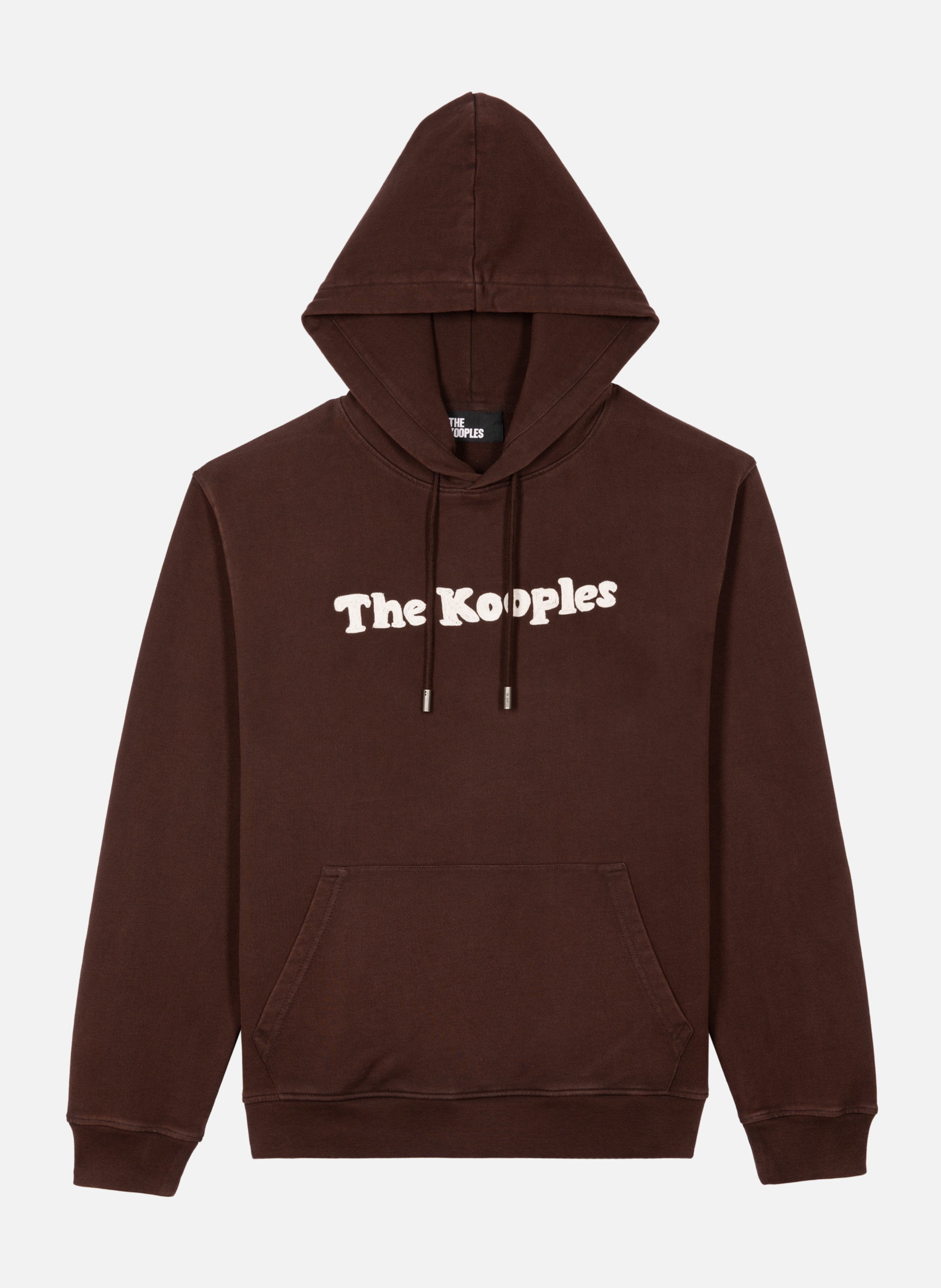 Hooded sweatshirt with embroidery THE KOOPLES Brown