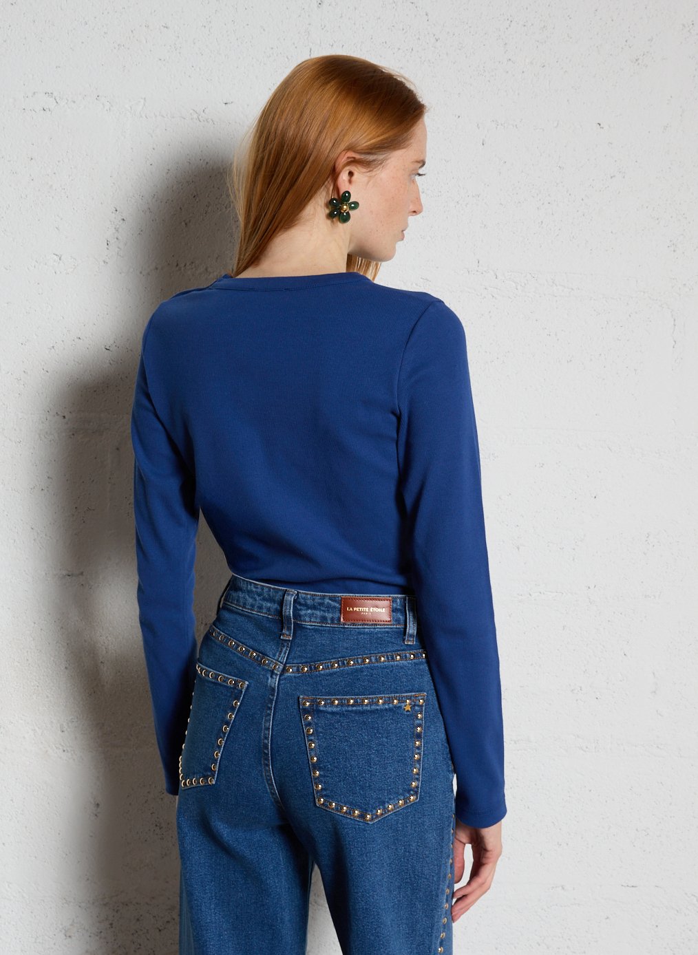 Tee-shirt droit col rond en coton mélangé ARMOR LUX Bleu