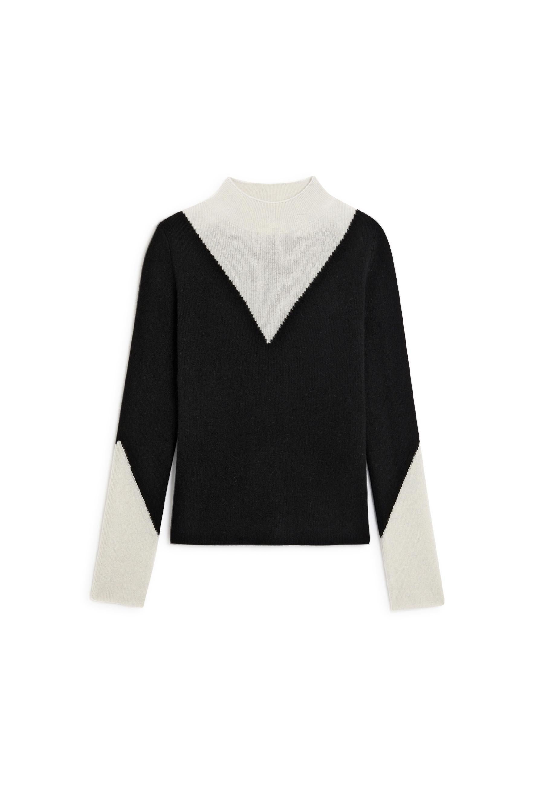 Cashmere trompe l'oeil sweater RODIER Black