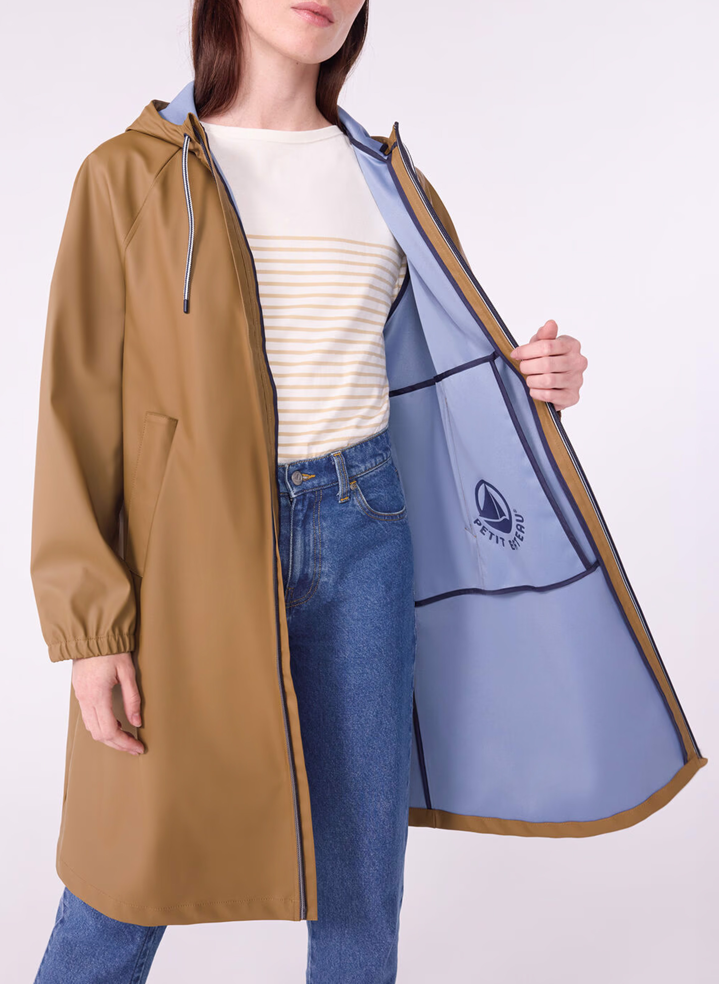 Coupe vent à cauche PETIT BATEAU Marron