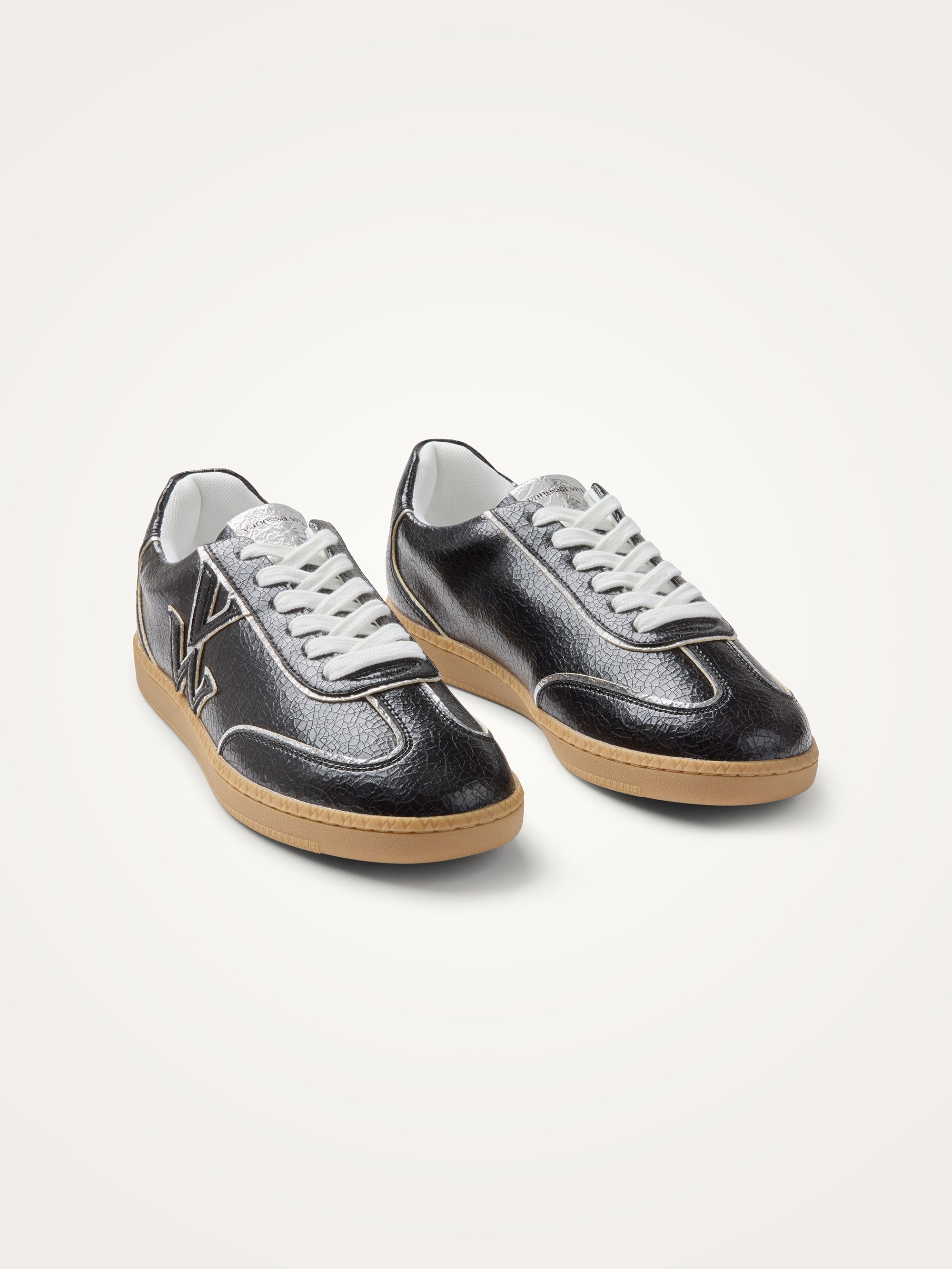 Sneakers with monogram on retro sole VANESSA WU Black