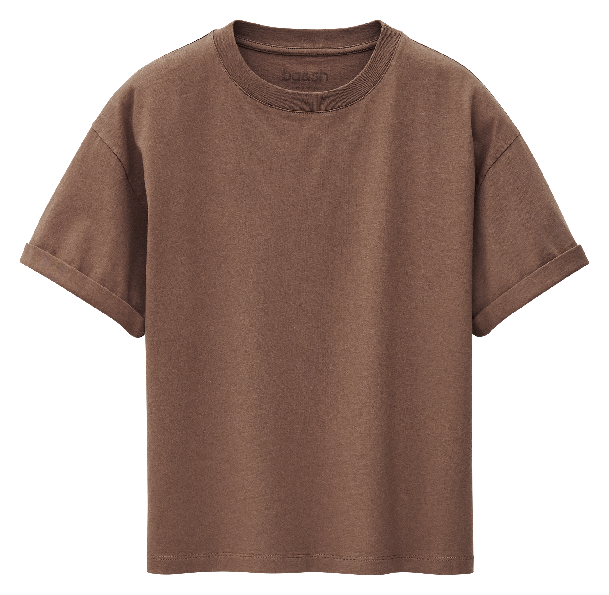 Tee-shirt droit col rond en coton BA&SH Orange