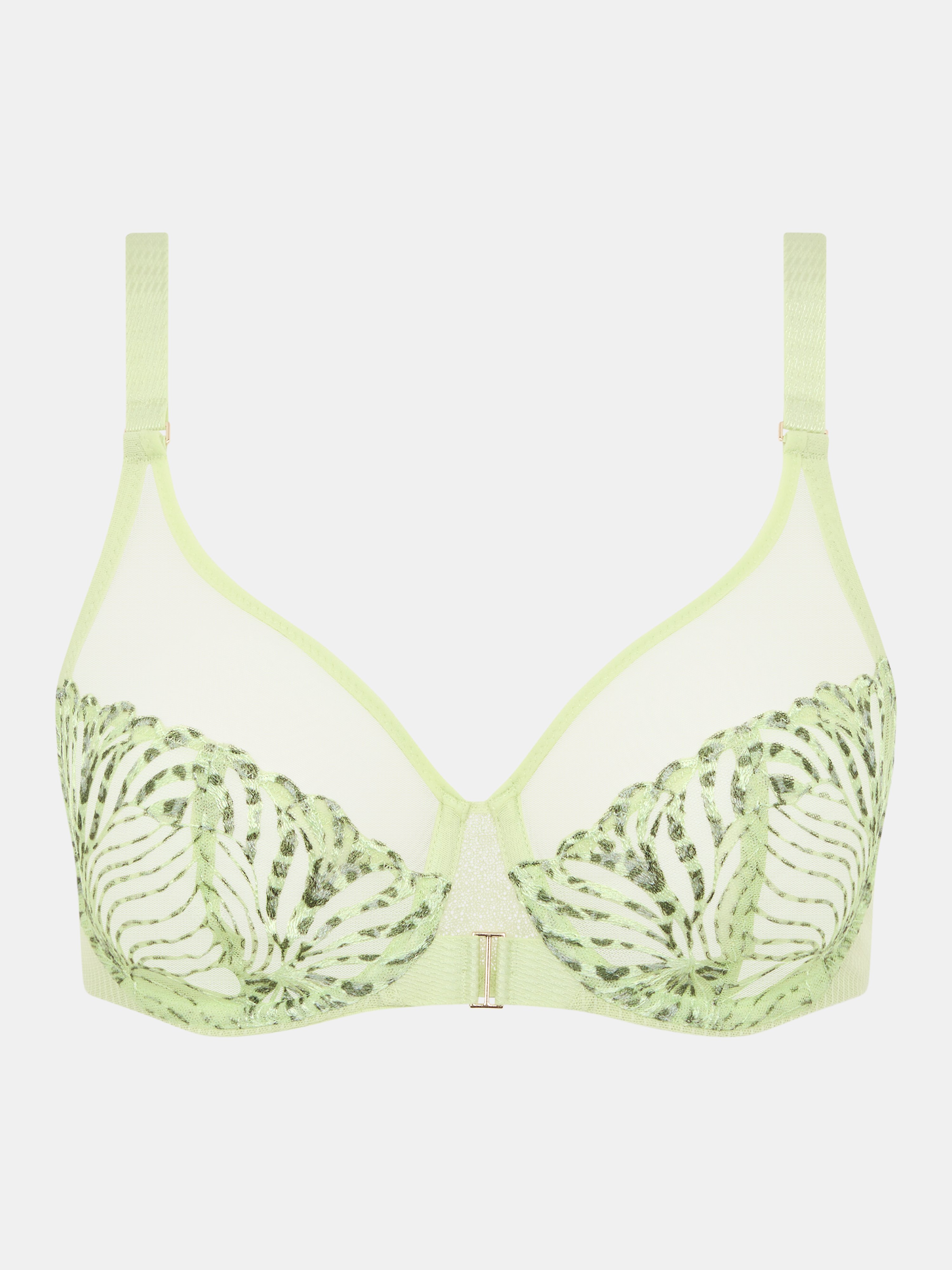 Very supportive embroidered bra CHANTELLE Green