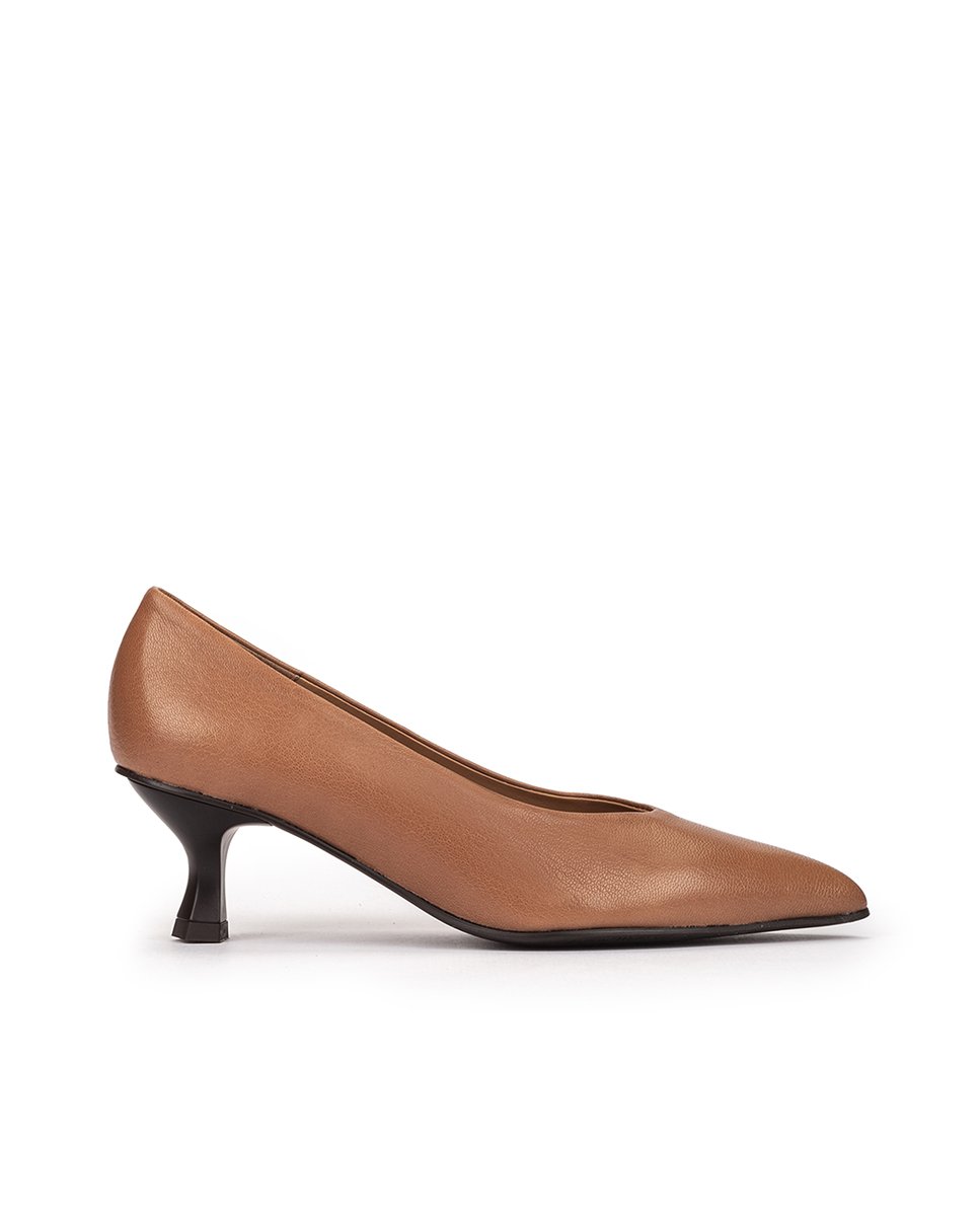 High-heeled brown leather shoe PEDRO MIRALLES Brown