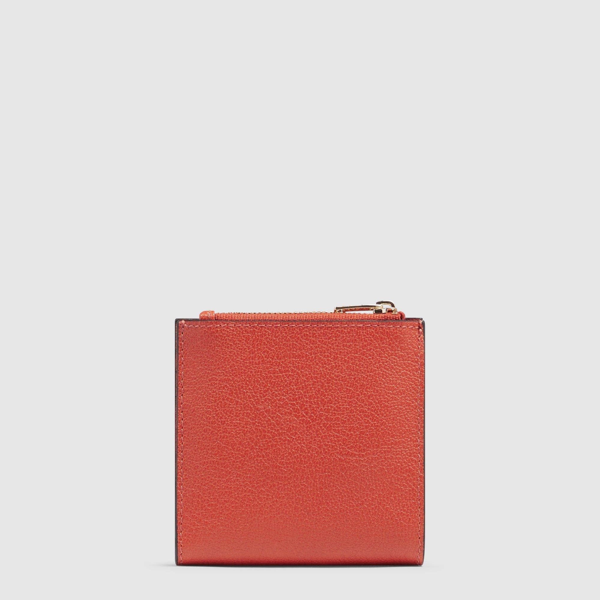 Women's leather credit card holder with coin pocket and RFID protection PIQUADRO Orange