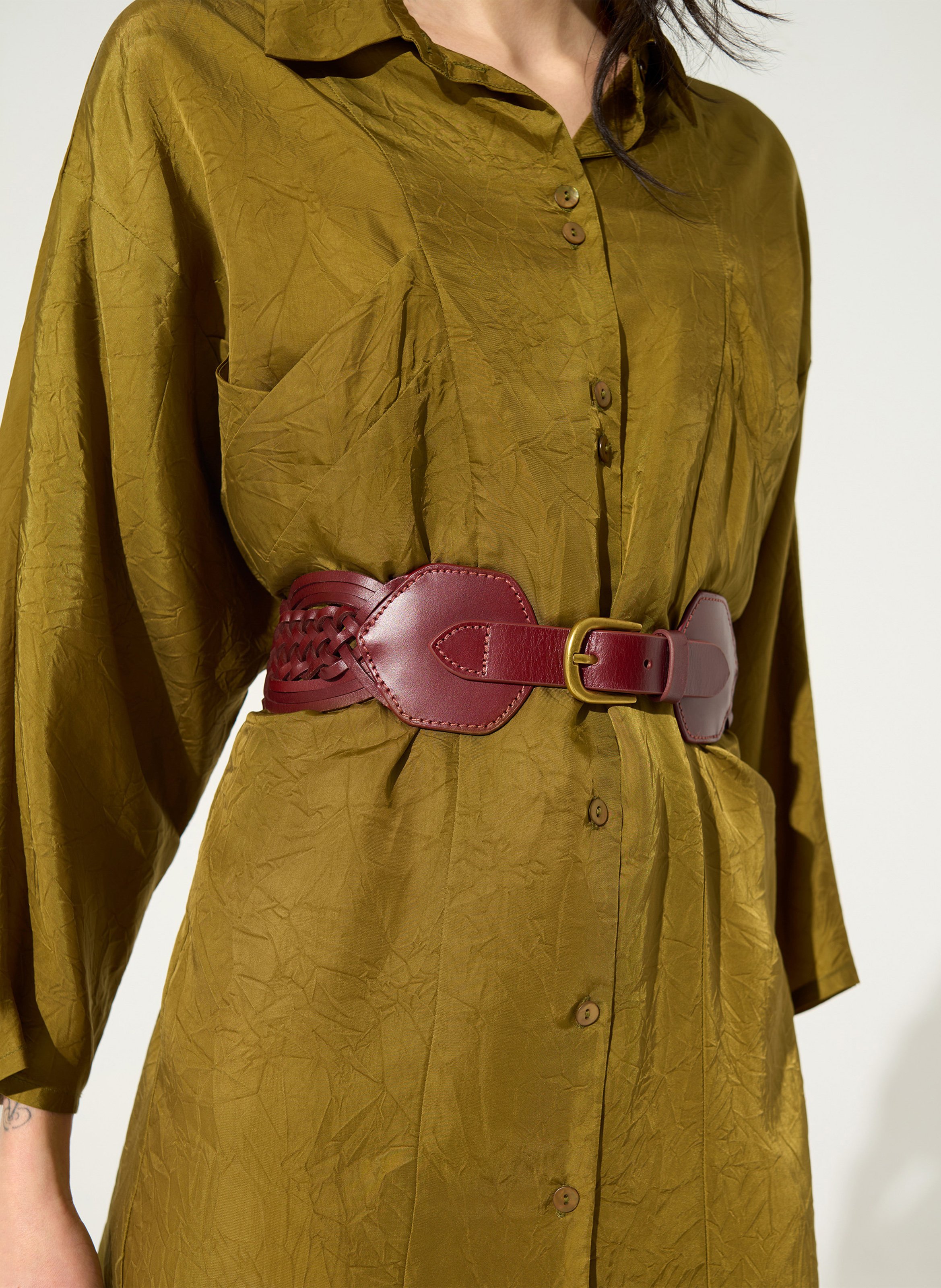 Breiter Flechtledergürtel COTELAC