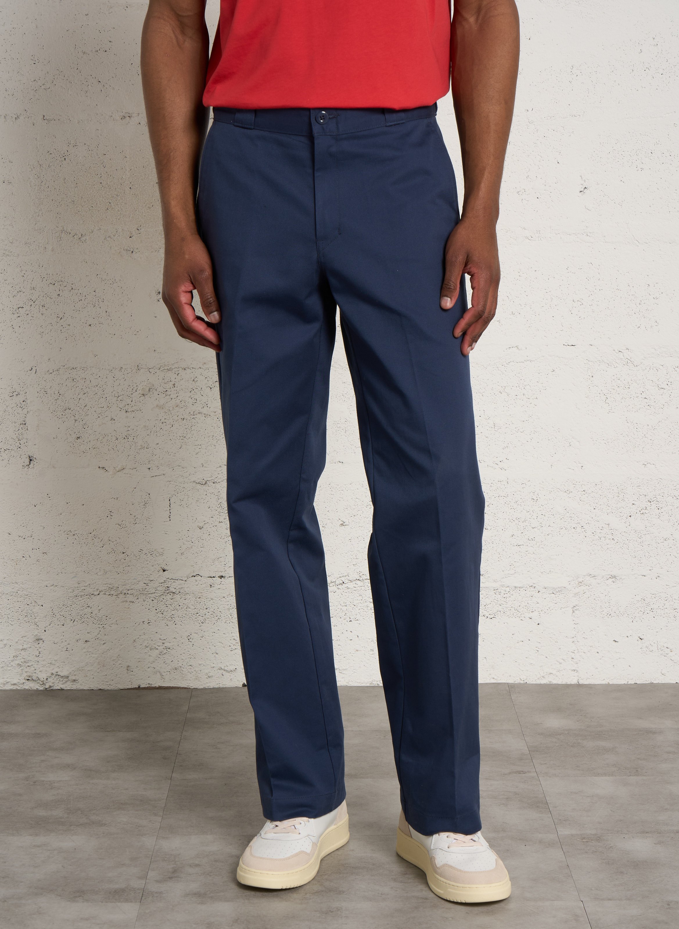 Katoenen straight fit pantalon DICKIES Blauw