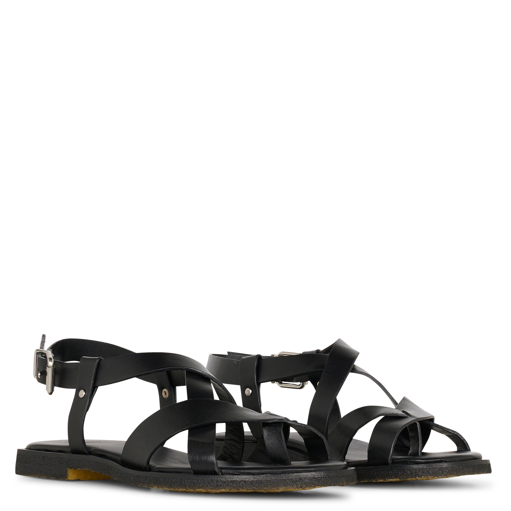 Zehentrenner aus Leder BILLI BI Schwarz