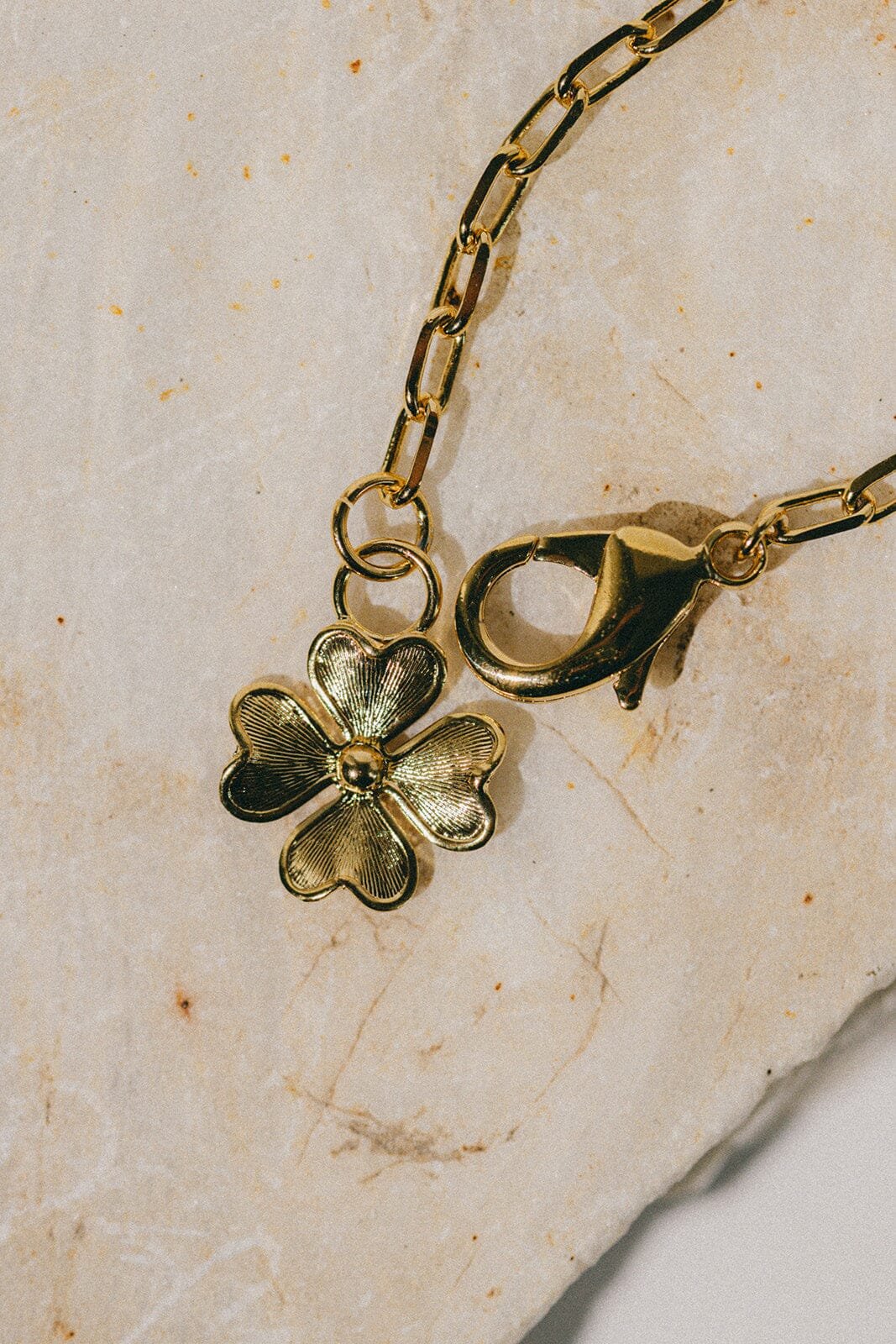 Maxi silver-plated clover necklace Golden