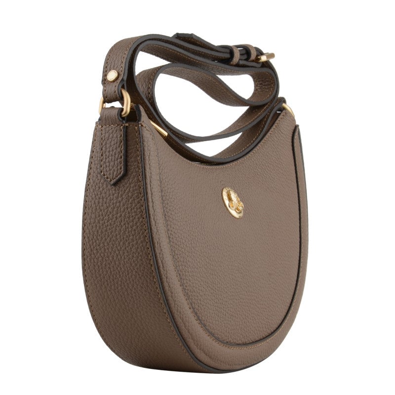 Calfskin leather shoulder bag Brown