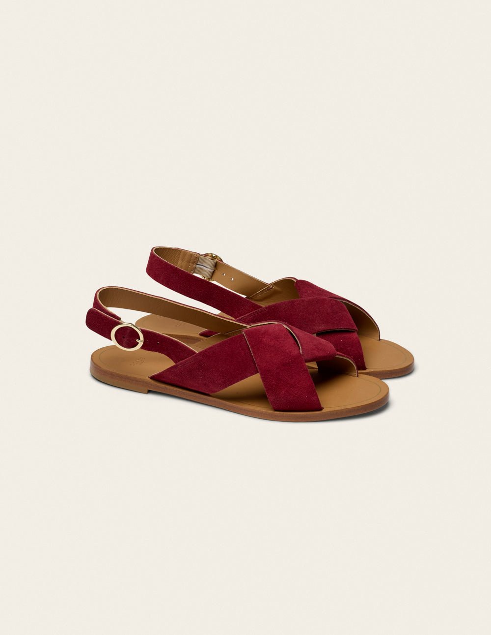 Faux leather sandals ODAJE Red