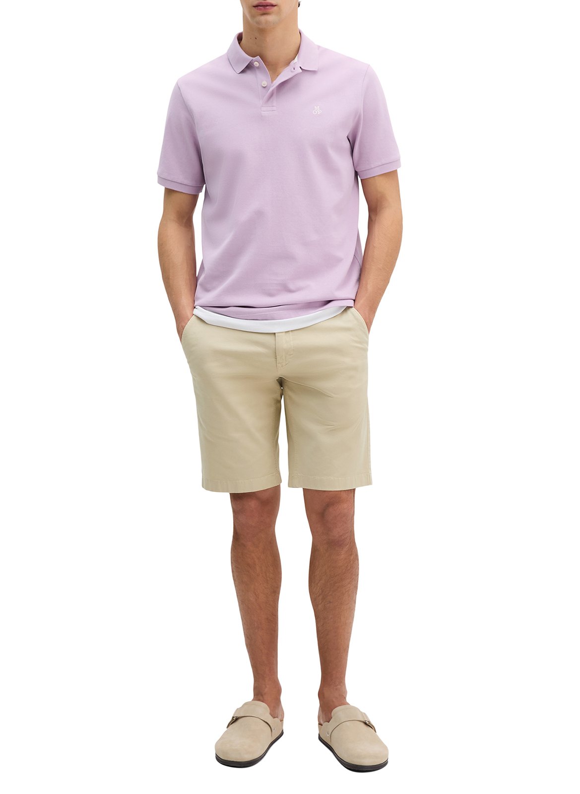 Polo droit en coton MARC O'POLO Violet