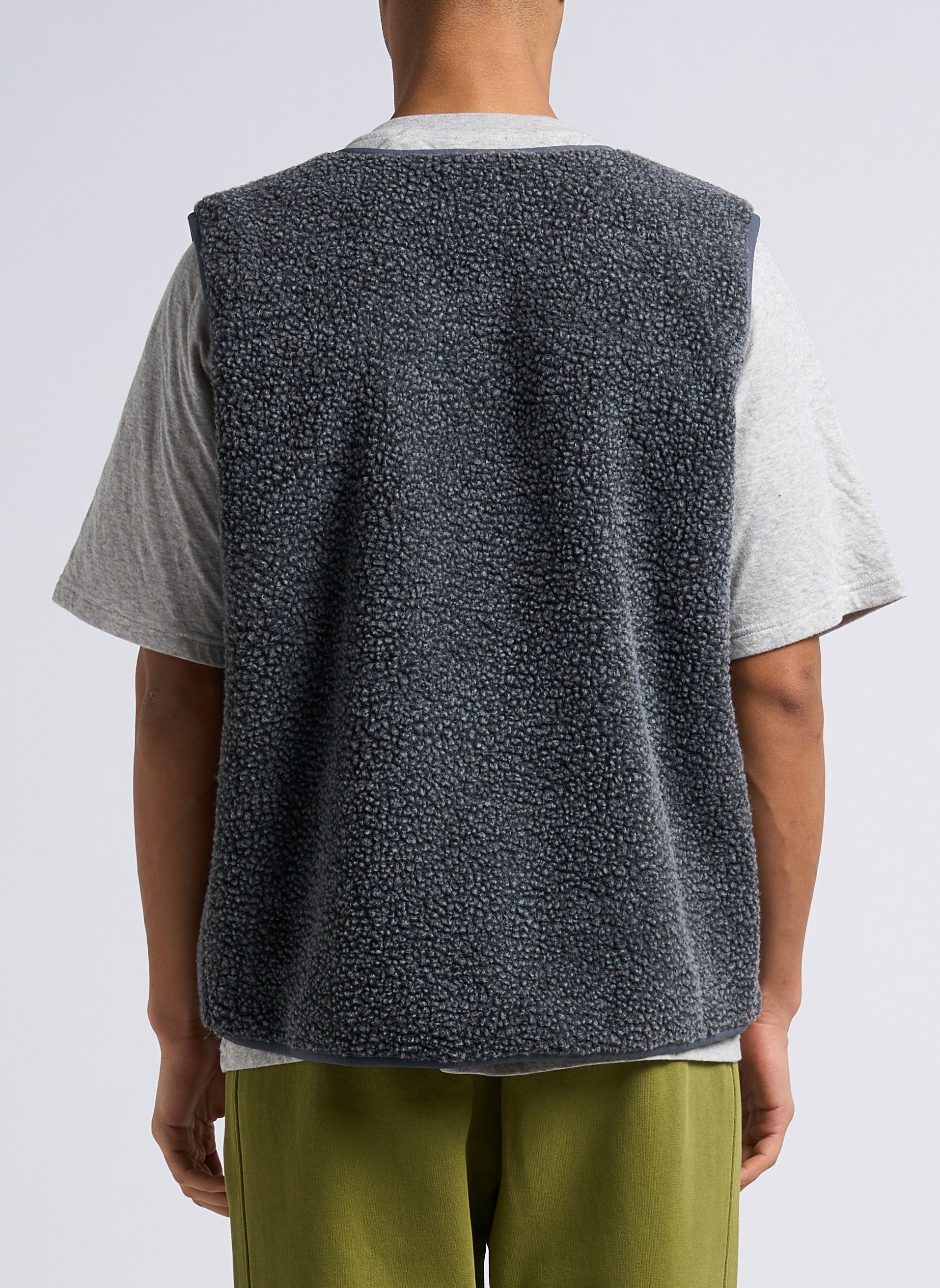 Round-neck sherpa jacket AMERICAN VINTAGE Grey