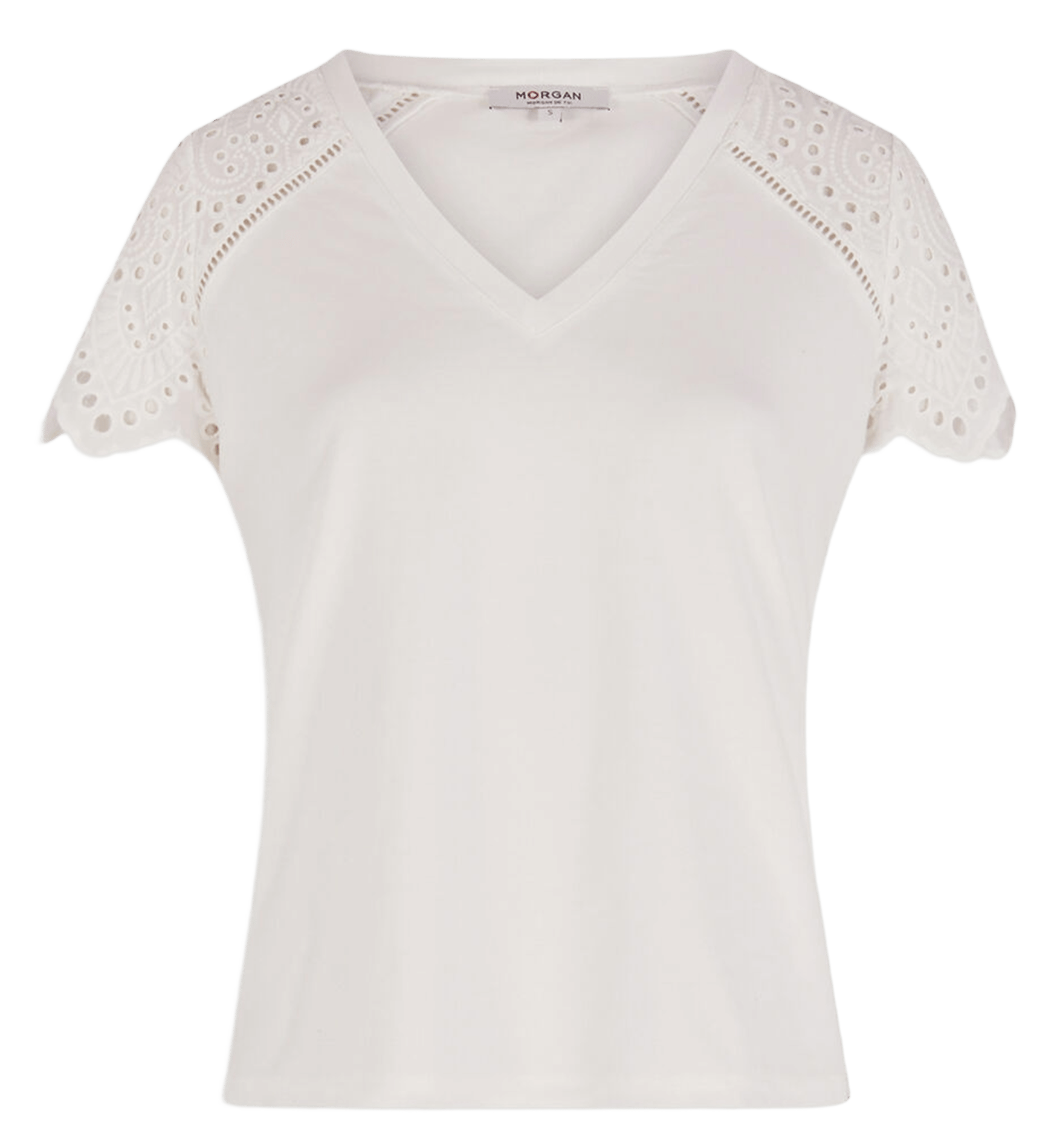 Basic cotton T-shirt MORGAN White