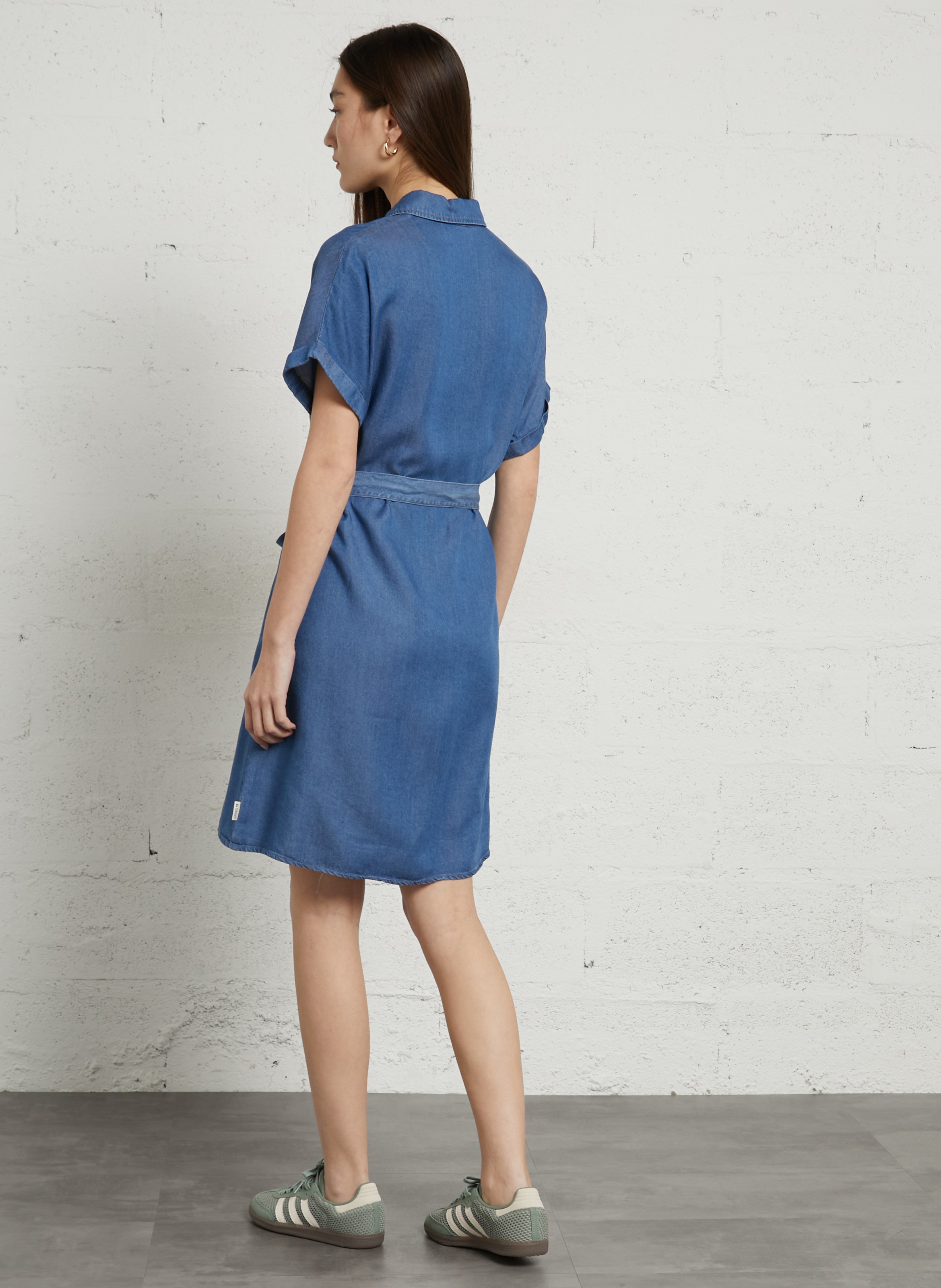 Robe courte col classique LE TEMPS DES CERISES Blue