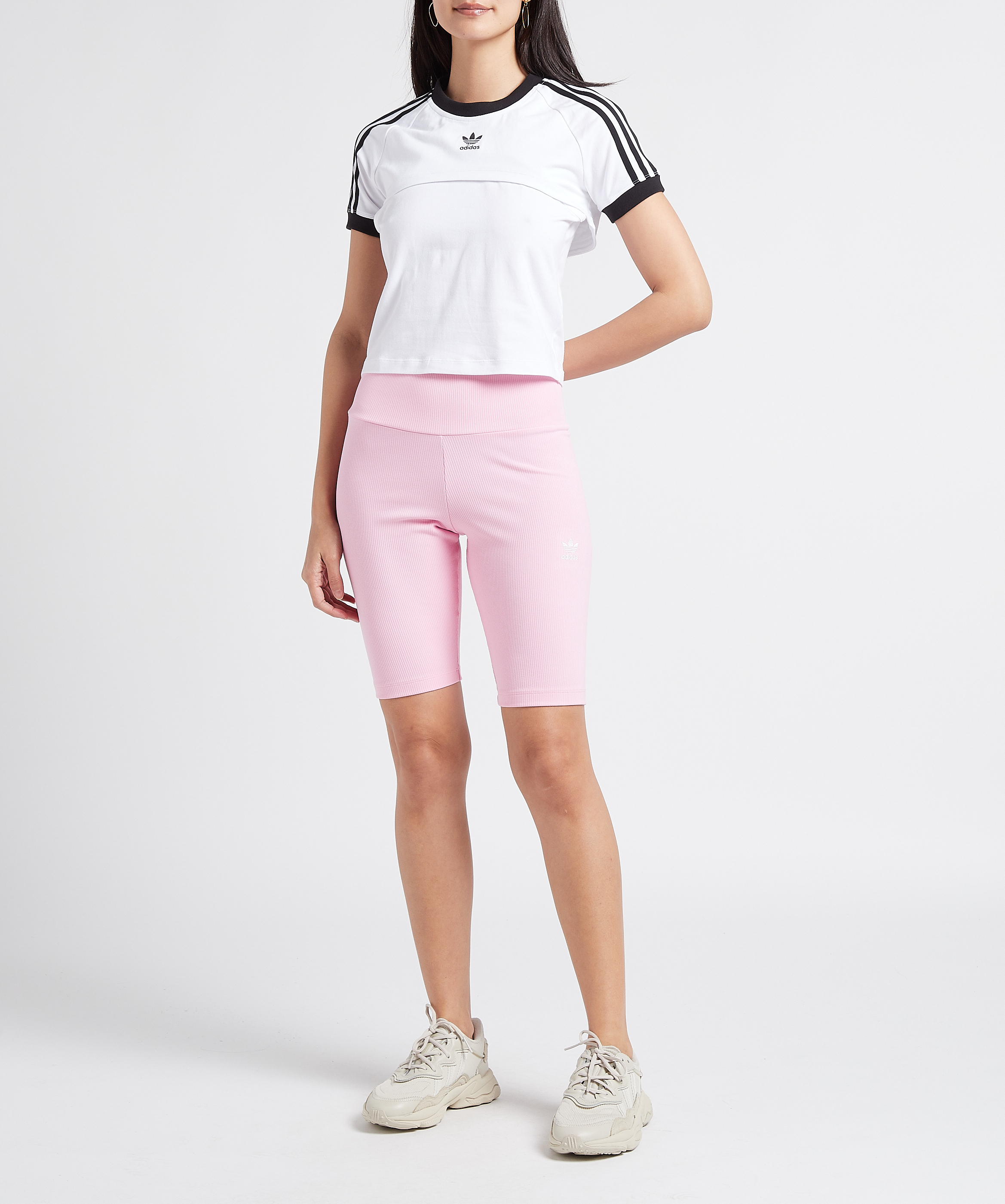 Rundhals-T-Shirt aus Baumwolle ADIDAS Weiss