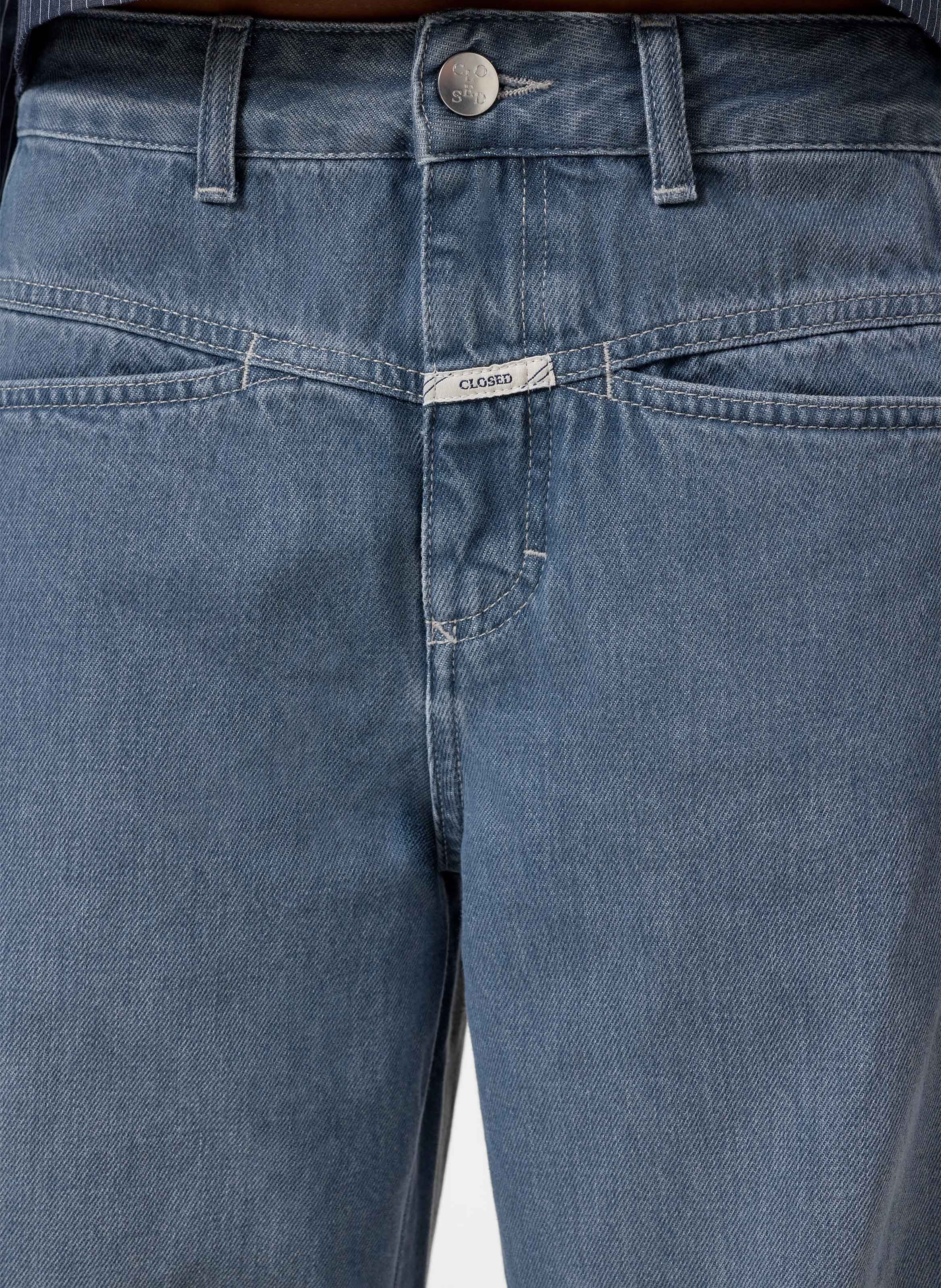 Wide-leg cotton jeans CLOSED Grey