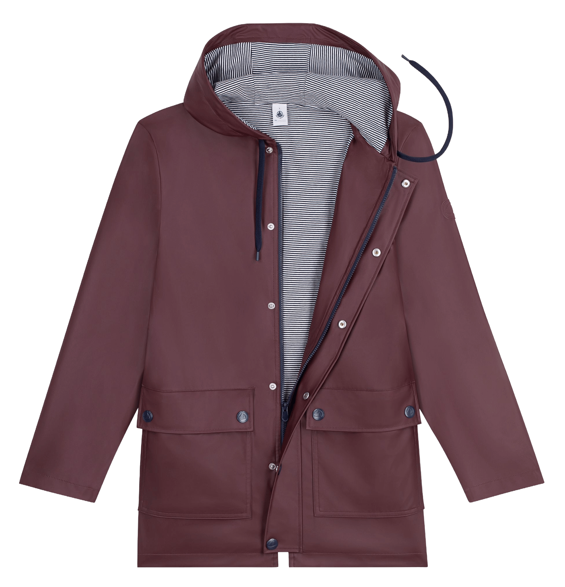 Straight-cut hooded parka PETIT BATEAU Brown