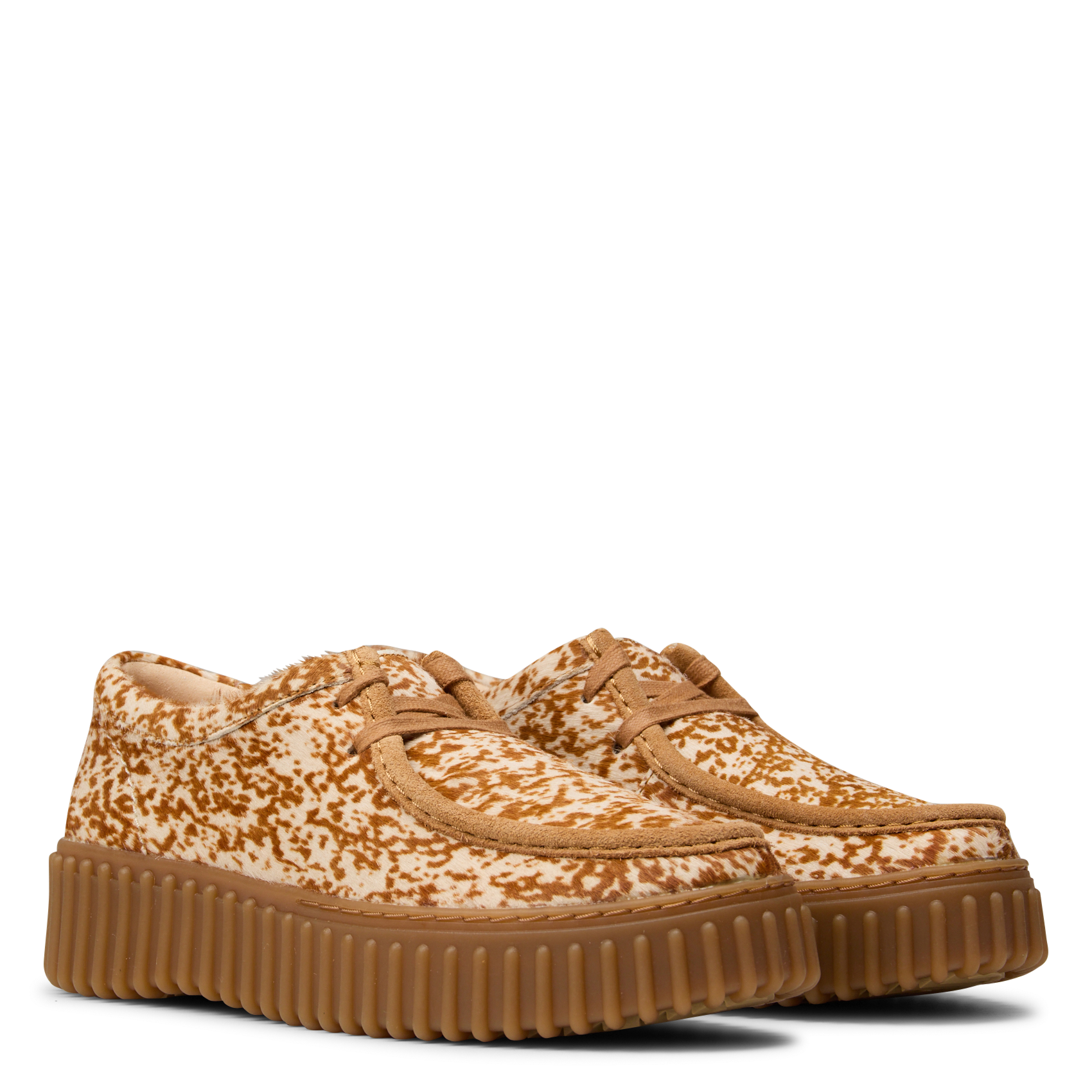 Mokassins mit Animalprint und Schnürung aus Leder CLARKS Braun