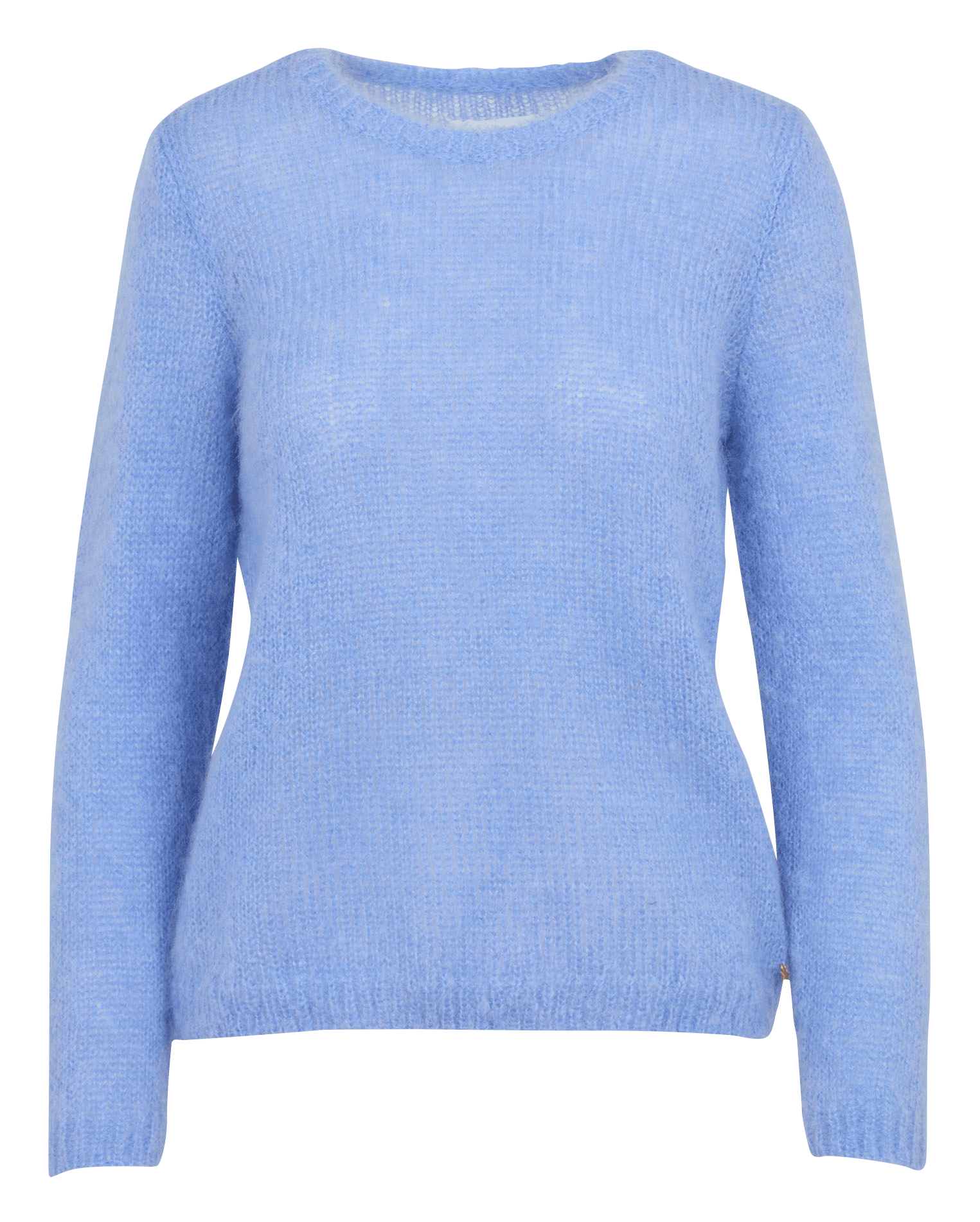 Weiter Rundhalspullover aus Mohair-Mix DES PETITS HAUTS Blau