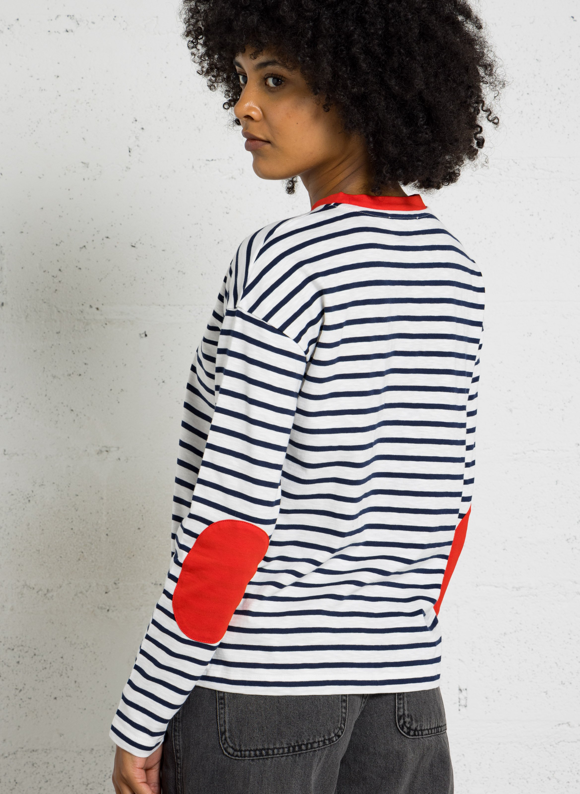 Cotton Striped T-shirt DR BLOOM Red