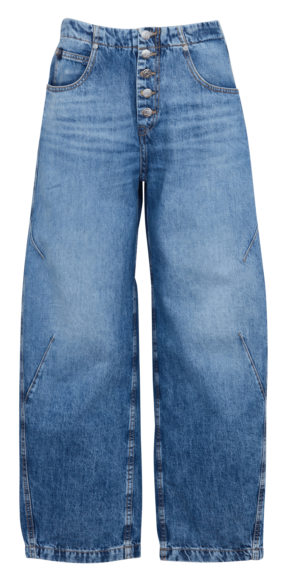 Jeans large en coton LE TEMPS DES CERISES Bleu