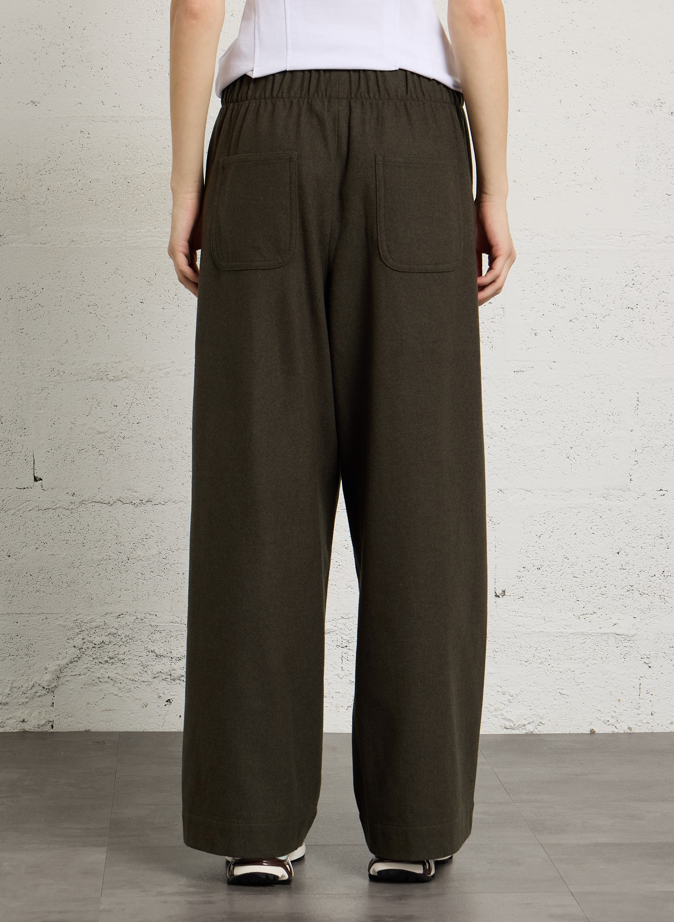 Wijde broek van katoenmix BELLEROSE Bruin