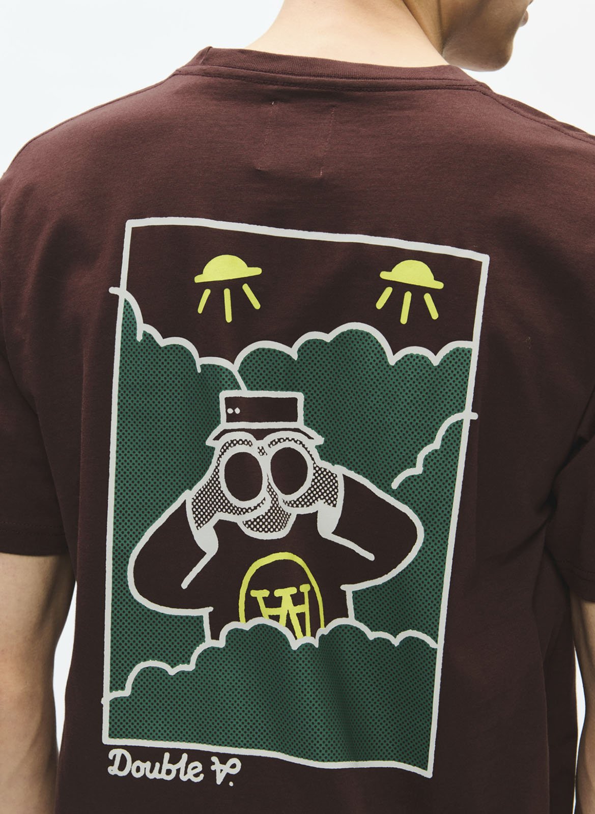 Tee-shirt col rond en coton WOOD WOOD Rouge