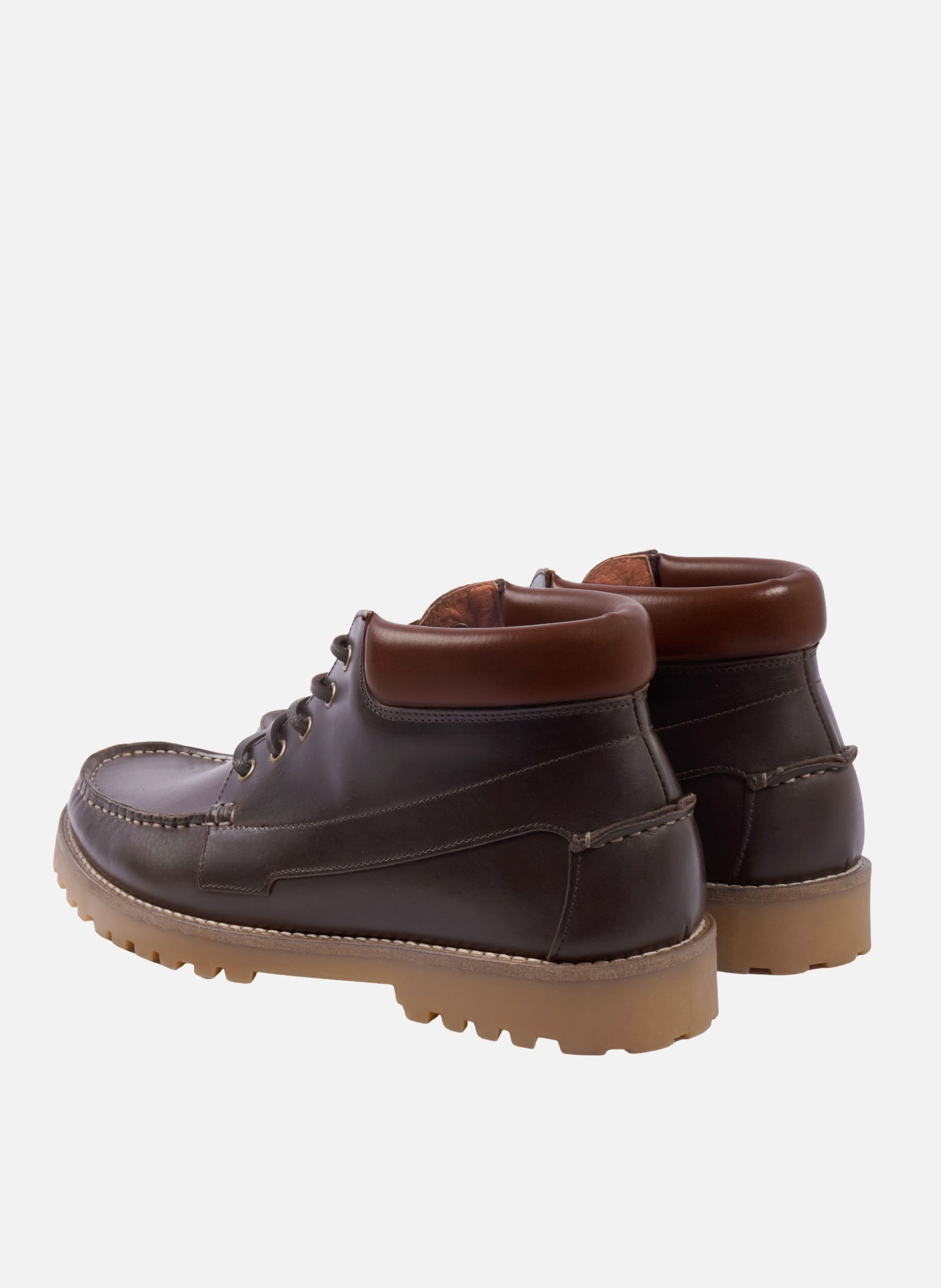 Boots bateau crampons tom cuir JULES & JENN Marron