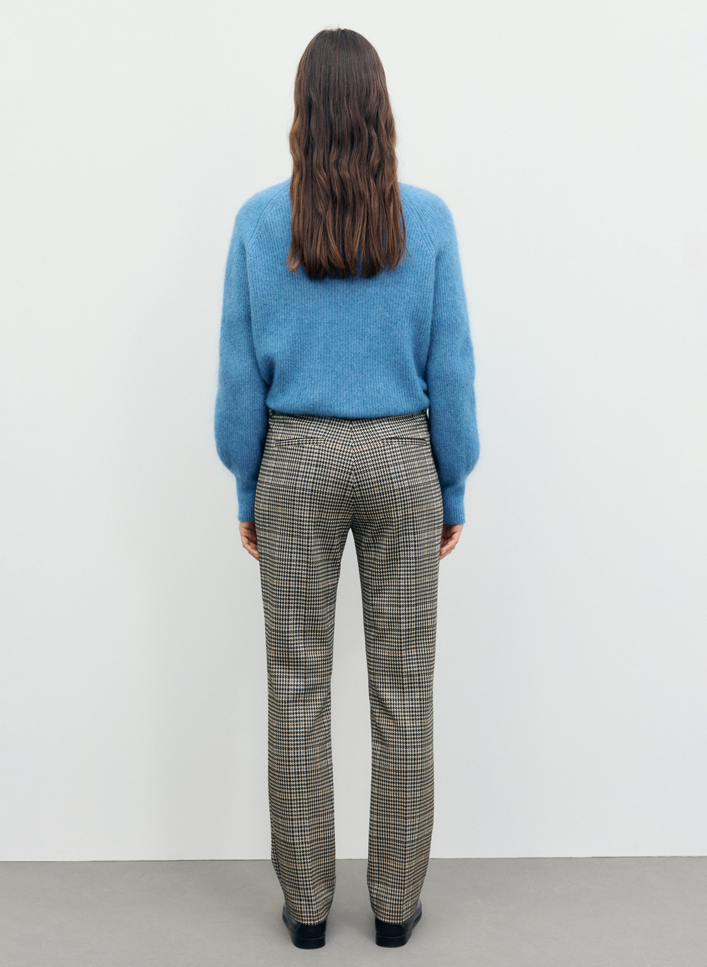 Slim-fit 7/8 houndstooth-print trousers GERARD DAREL Beige