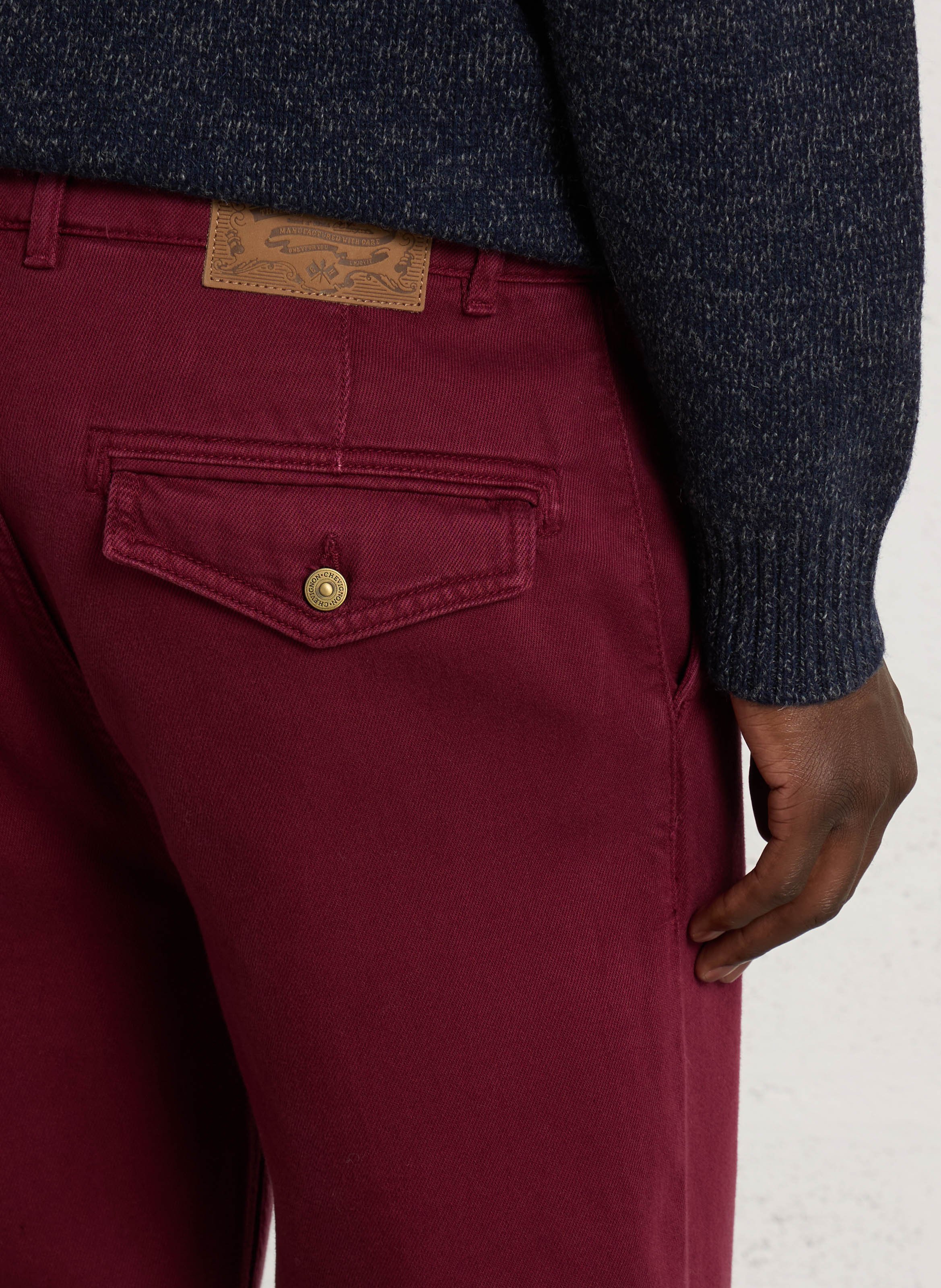 Jean droit en coton CHEVIGNON Violet