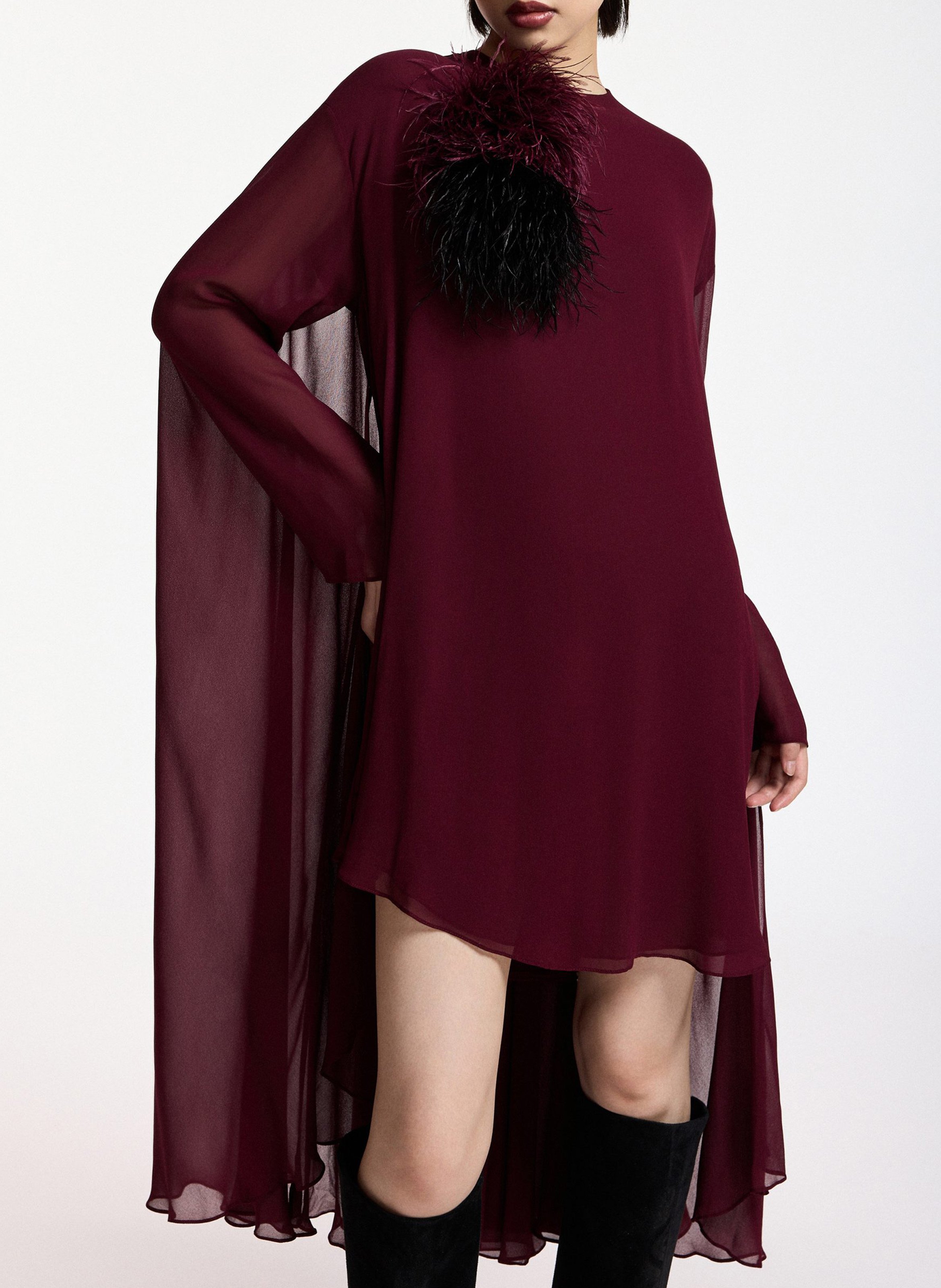 Robe courte ample col montant ESSENTIEL ANTWERP Rouge